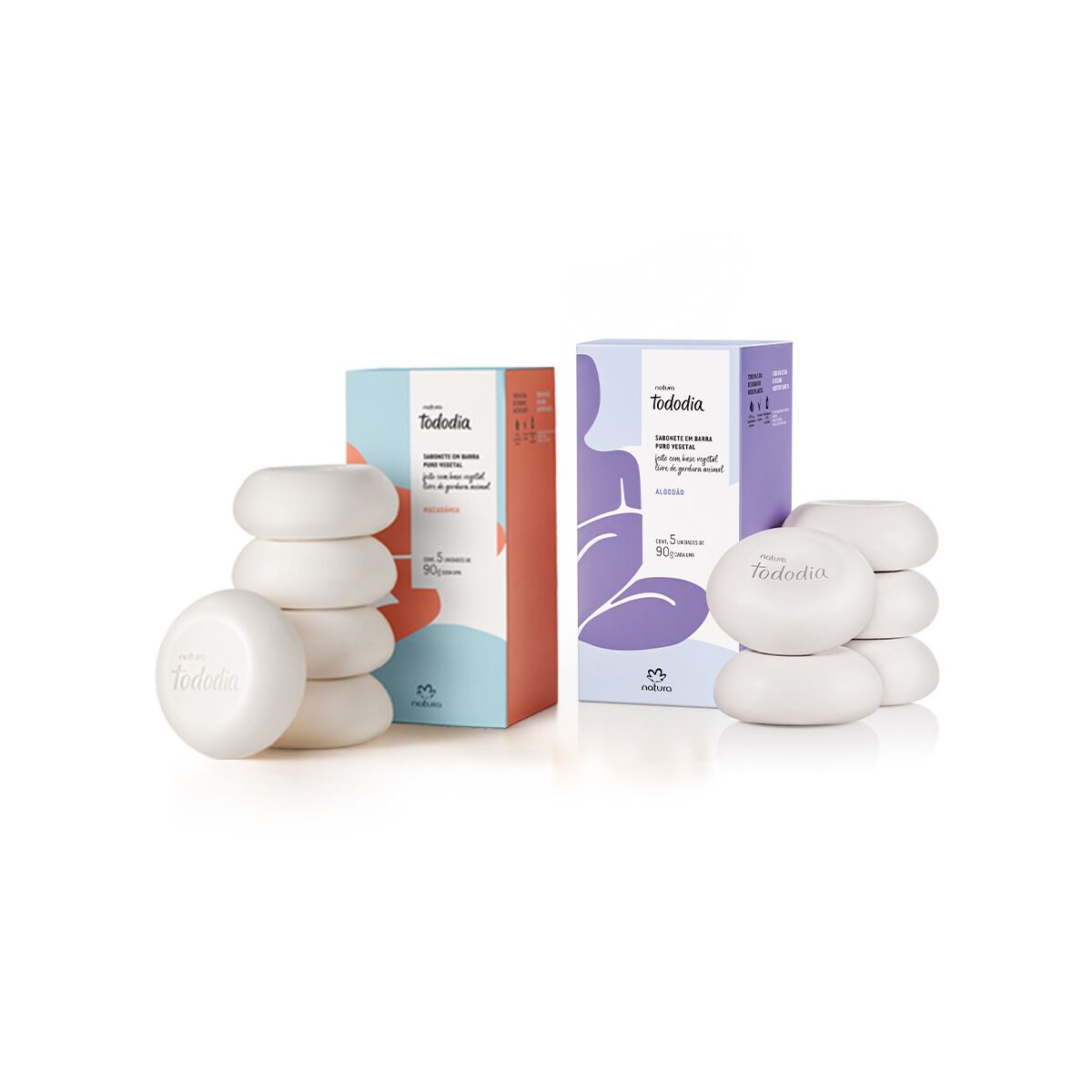 Kit Tododia Sabonete em Barra Macadamia e Algodao 2 produtos