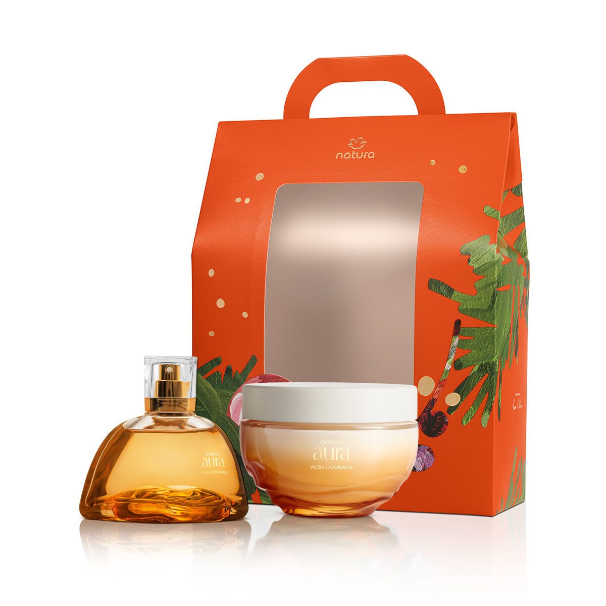 Presente Natura Aura Alba Dourada Completo 3 produtos