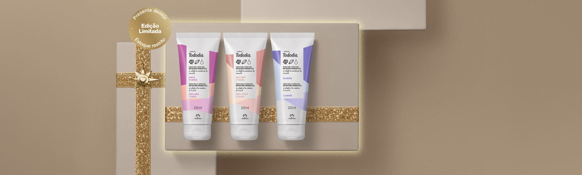 Presente Natura Tododia Trio Corporal Best Seller 3 unidades de 100 ml 2 Presente Natura Tododia Trio Corporal Best Seller 3 unidades de