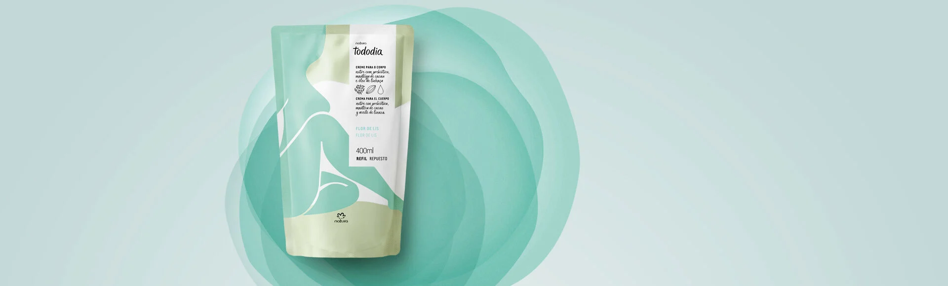 Refil Creme Desodorante Nutritivo para o Corpo Tododia Flor de
