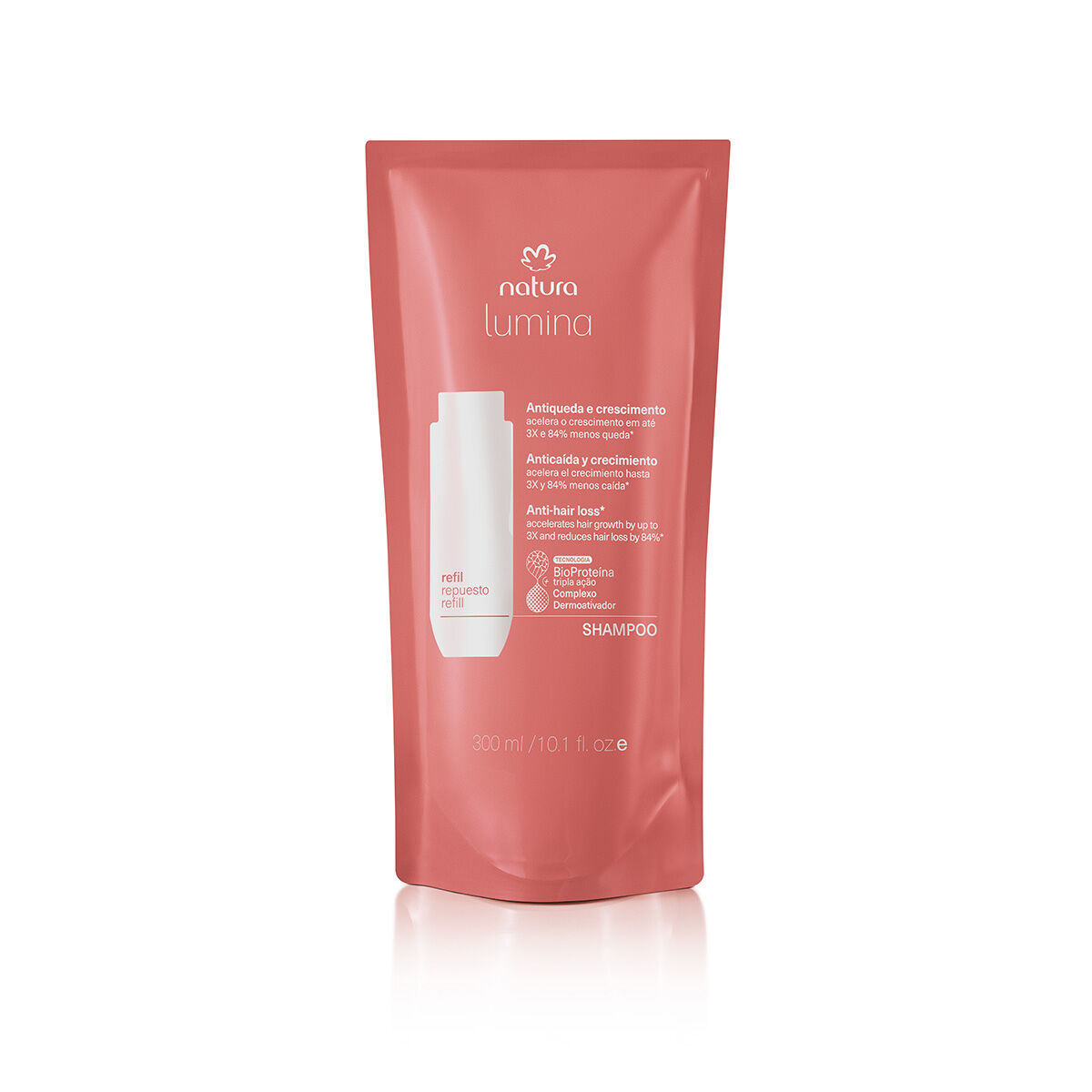 Refil Shampoo Antiqueda e Crescimento Lumina 300ml