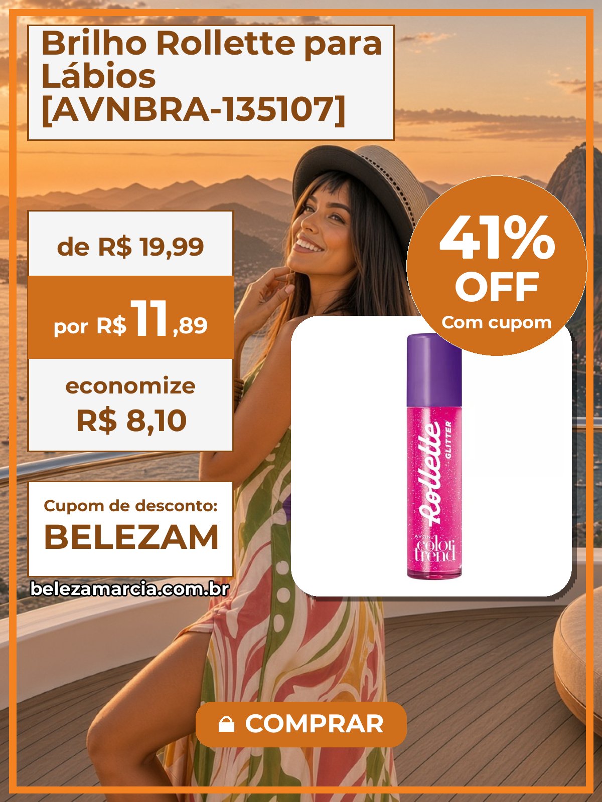 Brilho Rollette para Lábios [AVNBRA-135107]