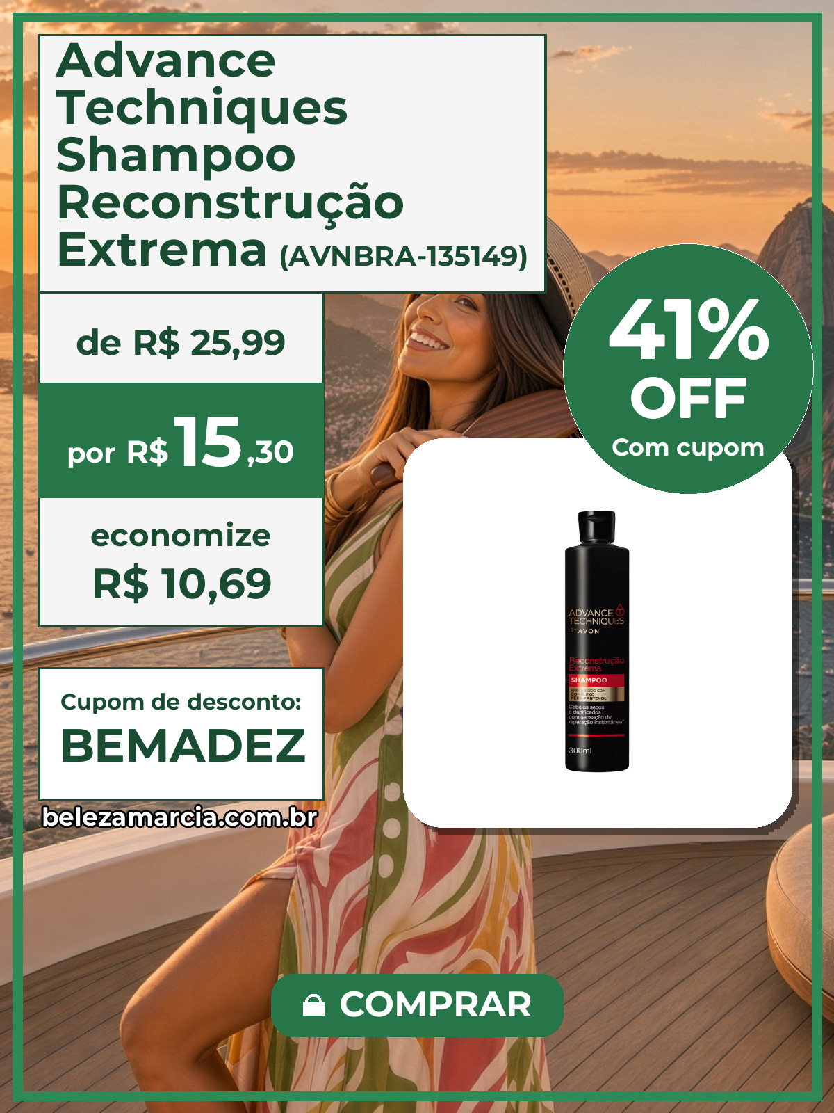 Advance Techniques Shampoo Reconstrução Extrema