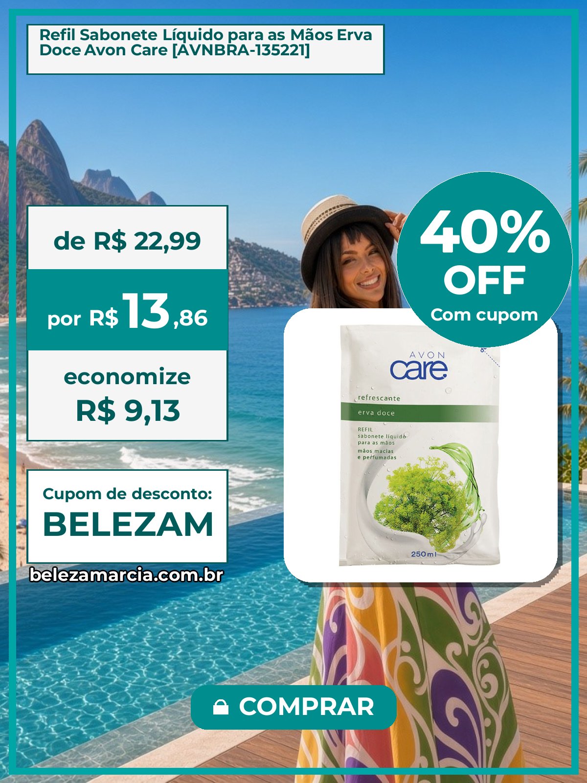 Refil Sabonete Líquido para as Mãos Erva Doce Avon Care [AVNBRA-135221]