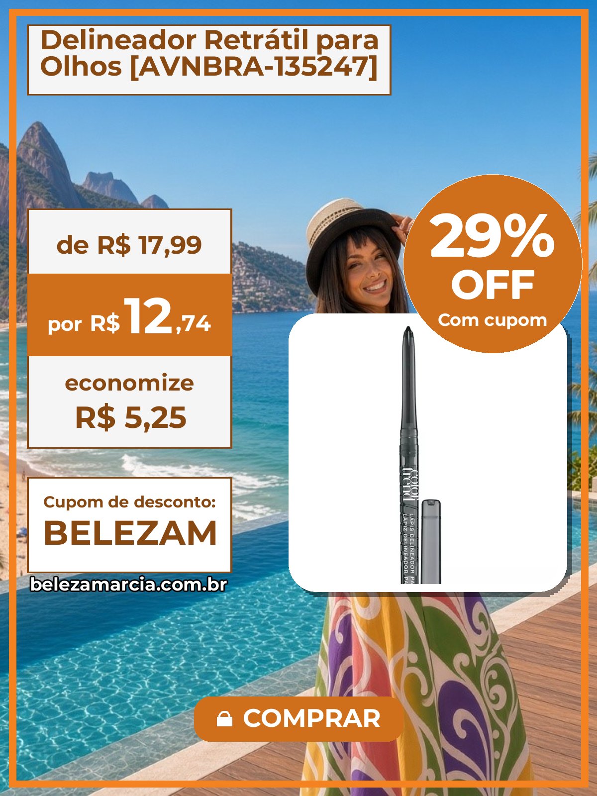 Delineador Retrátil para Olhos [AVNBRA-135247]