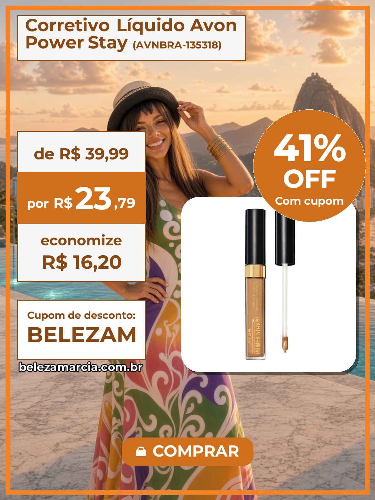 Corretivo Líquido Avon Power Stay