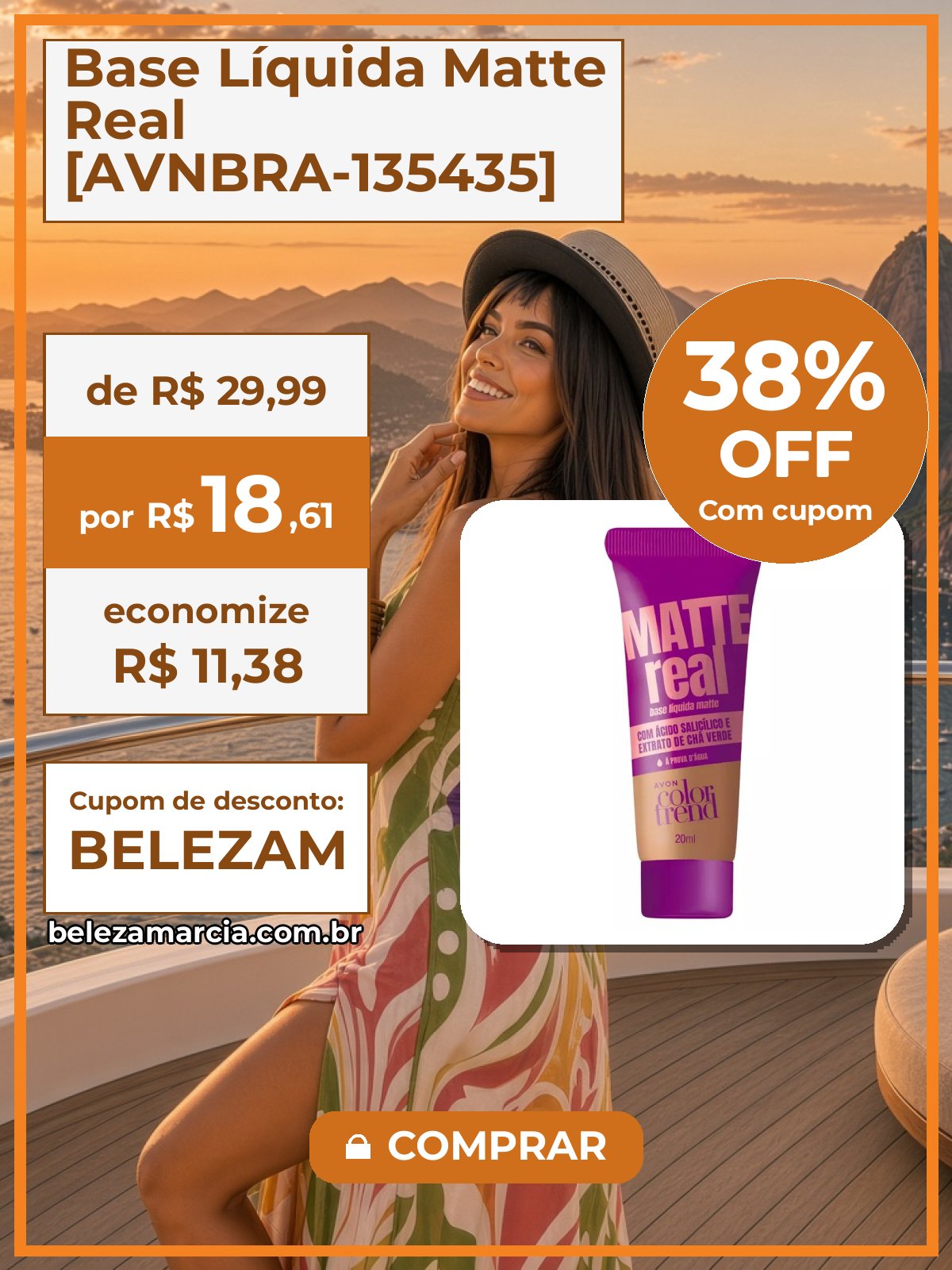 Base Líquida Matte Real [AVNBRA-135435]