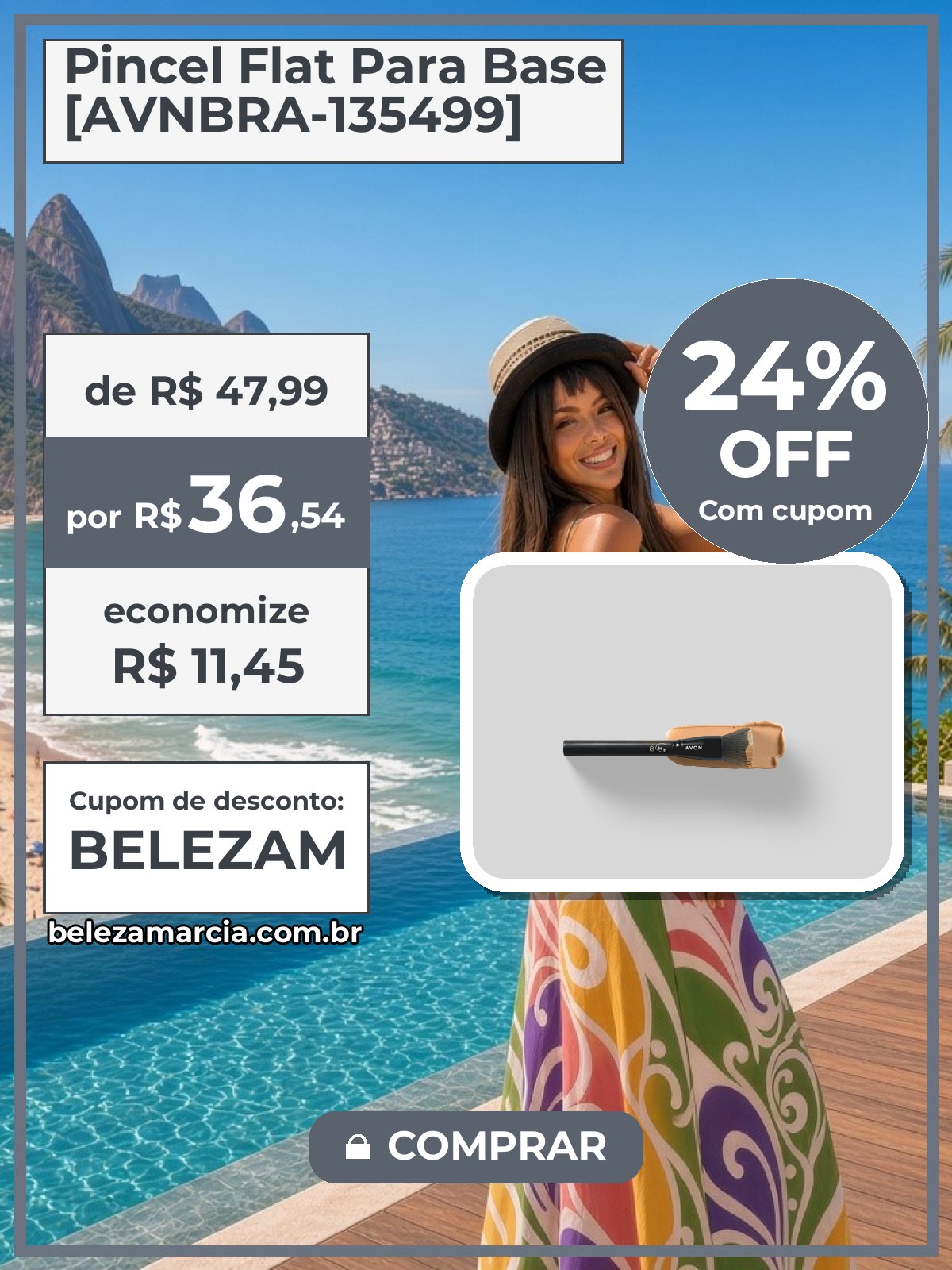 Pincel Flat Para Base [AVNBRA-135499]