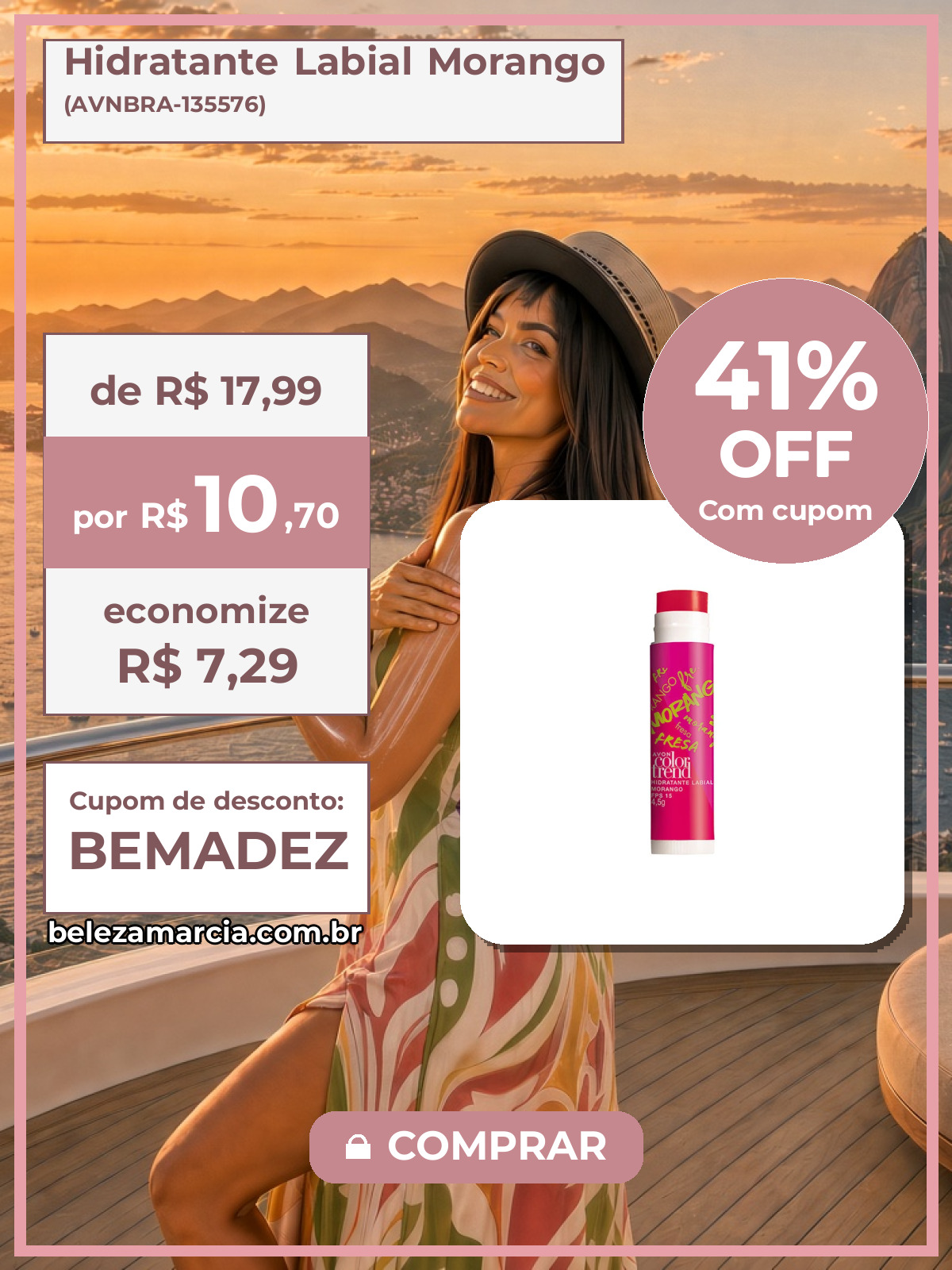 Hidratante Labial Morango