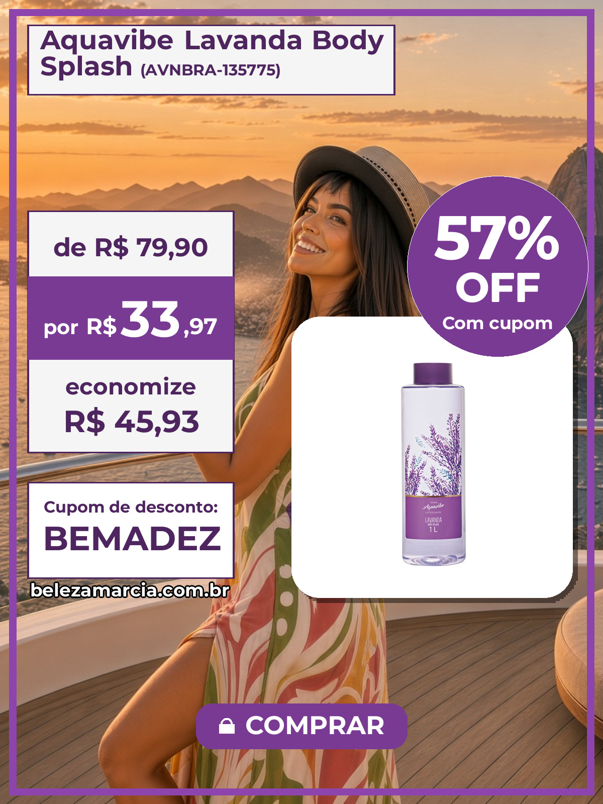 Aquavibe Lavanda Body Splash