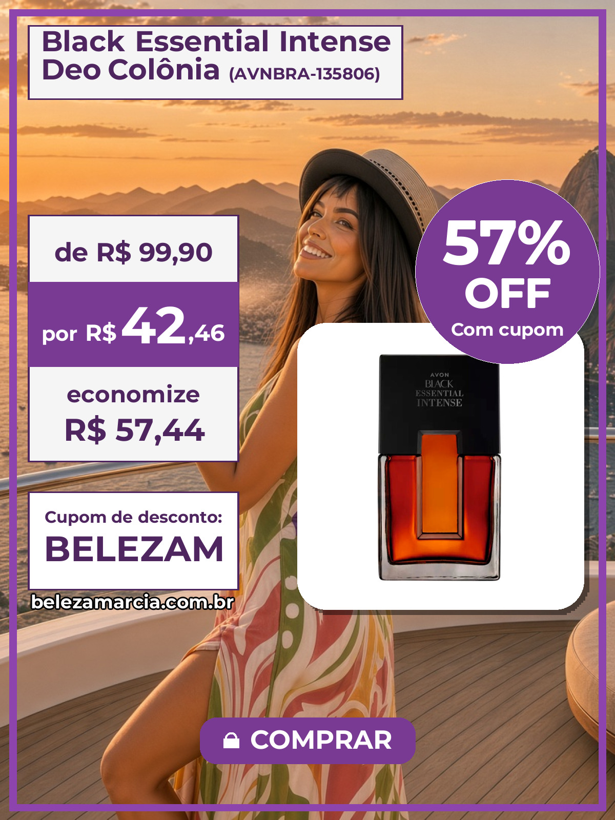 Black Essential Intense Deo Colônia