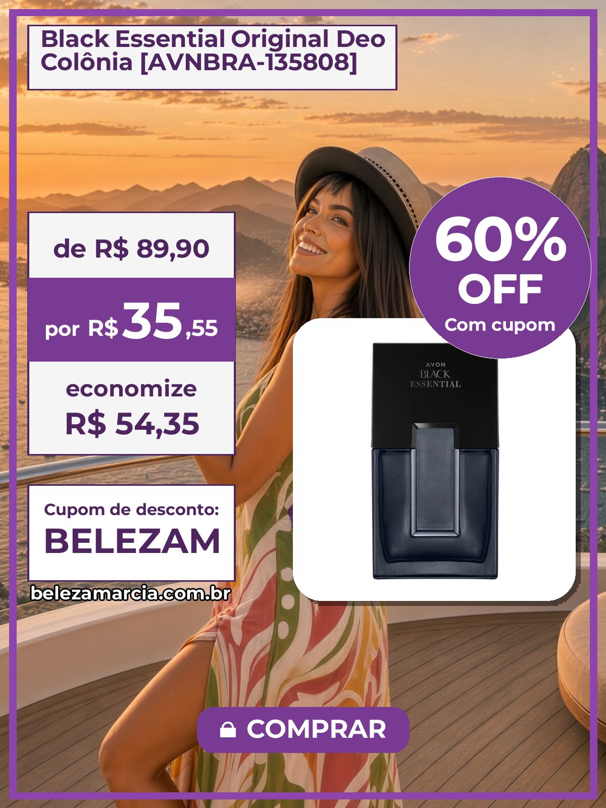 Black Essential Original Deo Colônia [AVNBRA-135808]