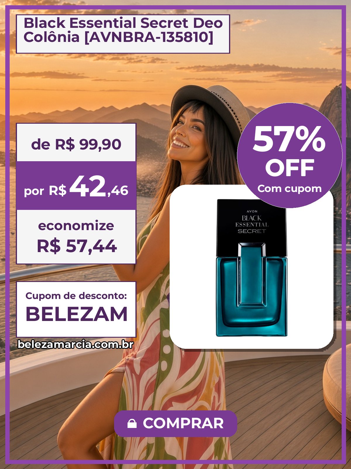 Black Essential Secret Deo Colônia [AVNBRA-135810]
