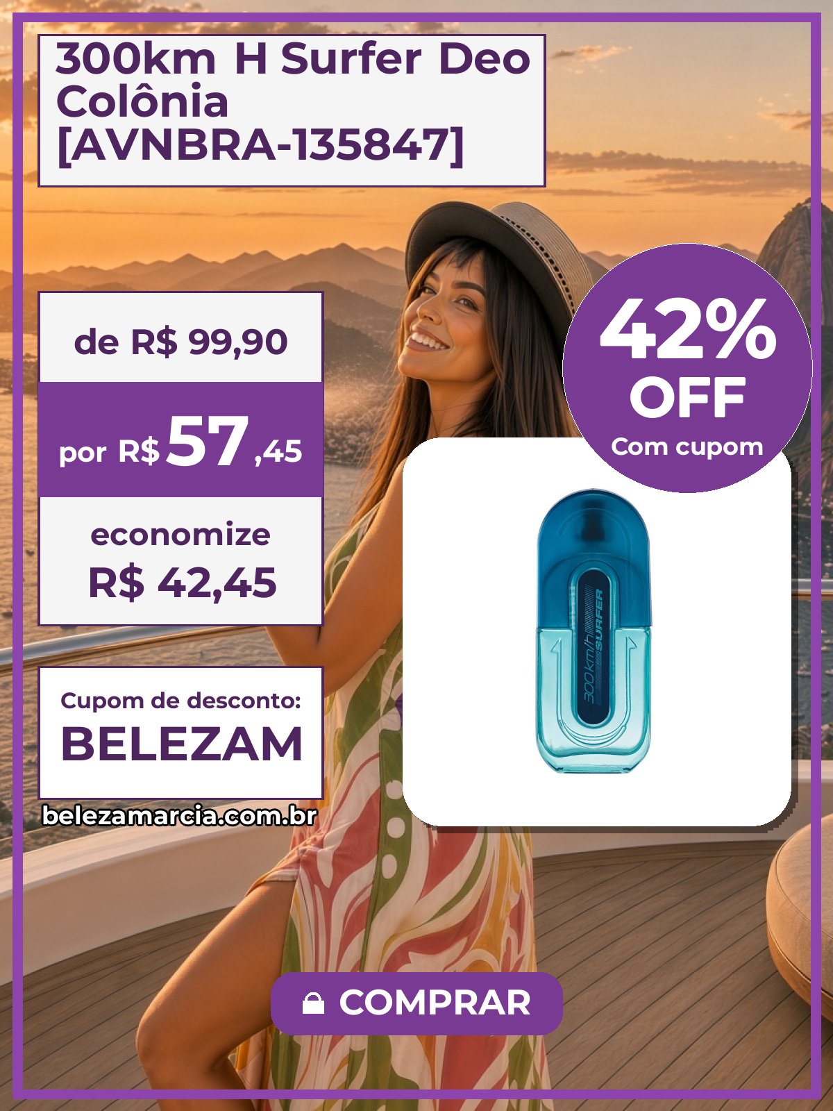 300km H Surfer Deo Colônia [AVNBRA-135847]