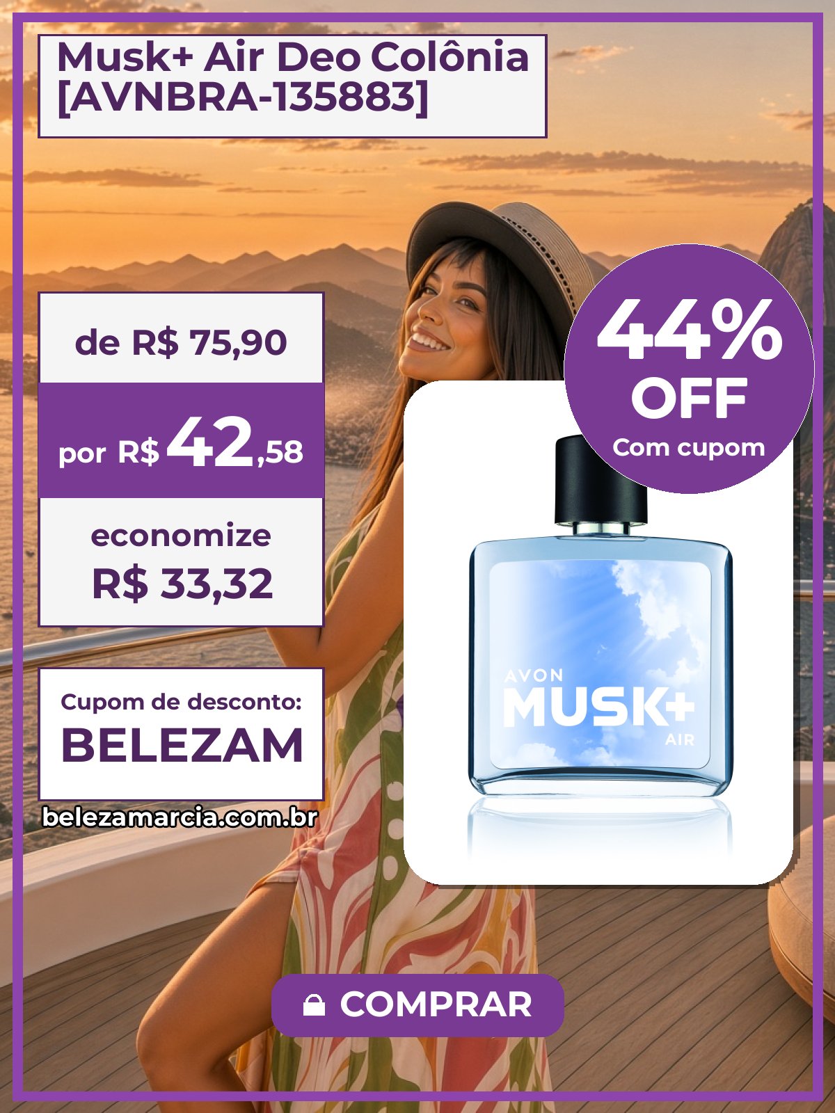 Musk+ Air Deo Colônia [AVNBRA-135883]