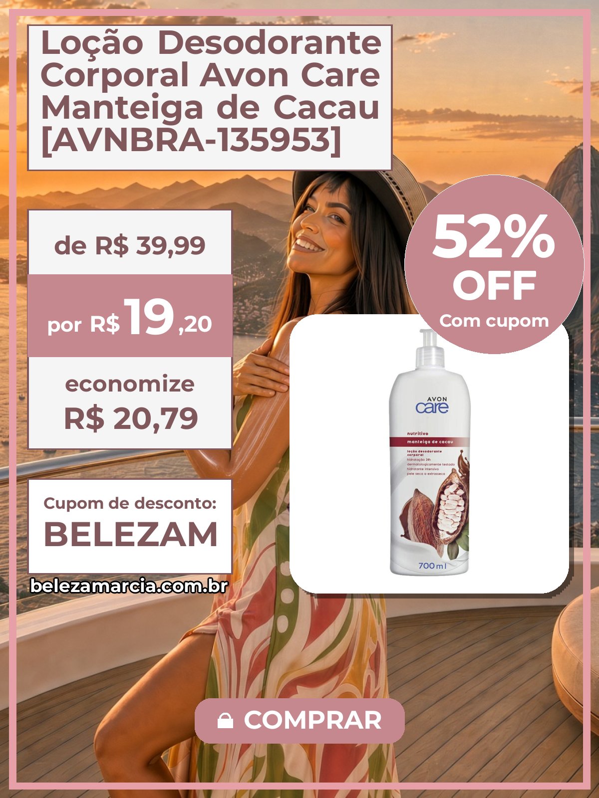 Loção Desodorante Corporal Avon Care Manteiga de Cacau [AVNBRA-135953]