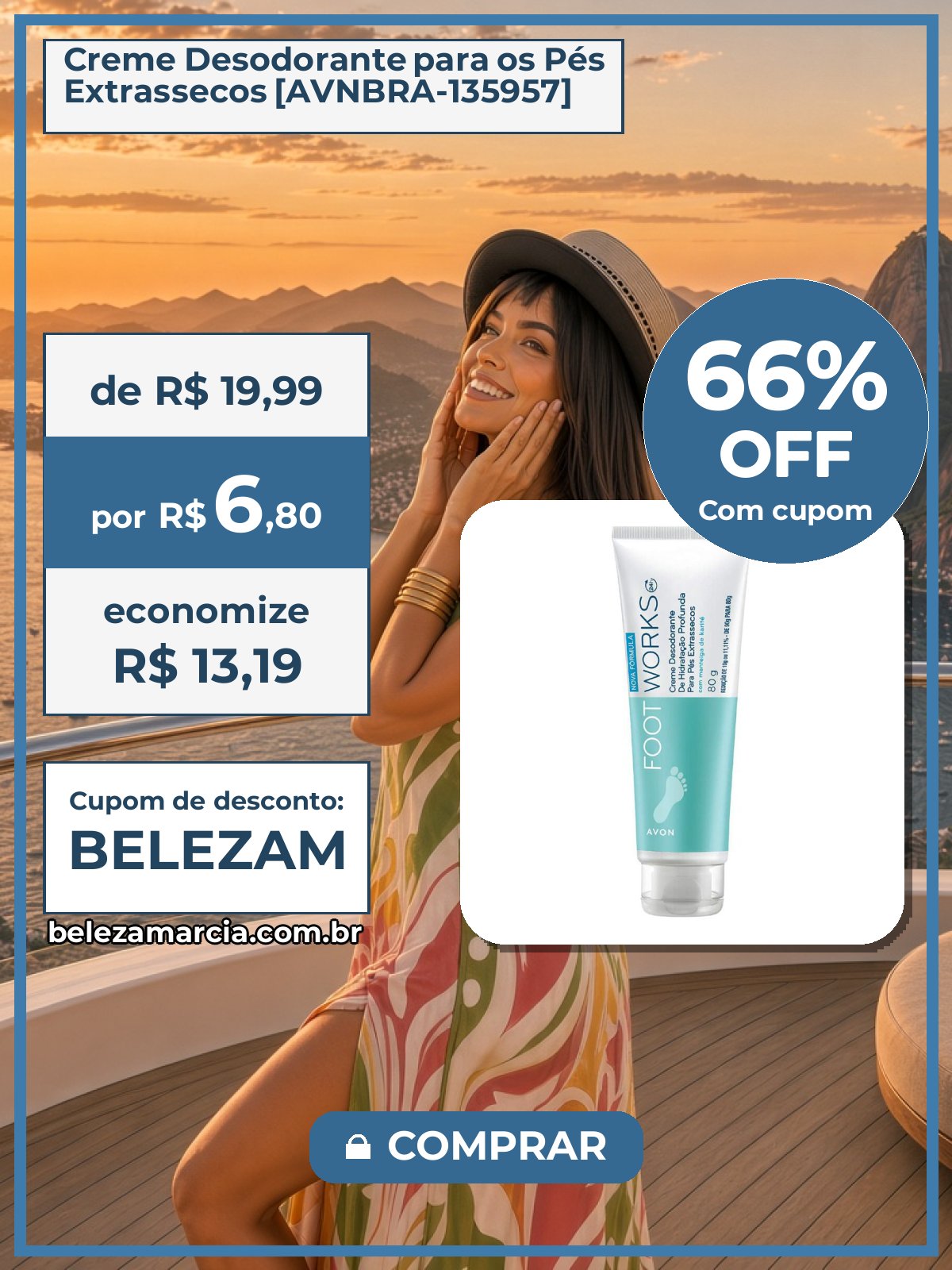 Creme Desodorante para os Pés Extrassecos [AVNBRA-135957]