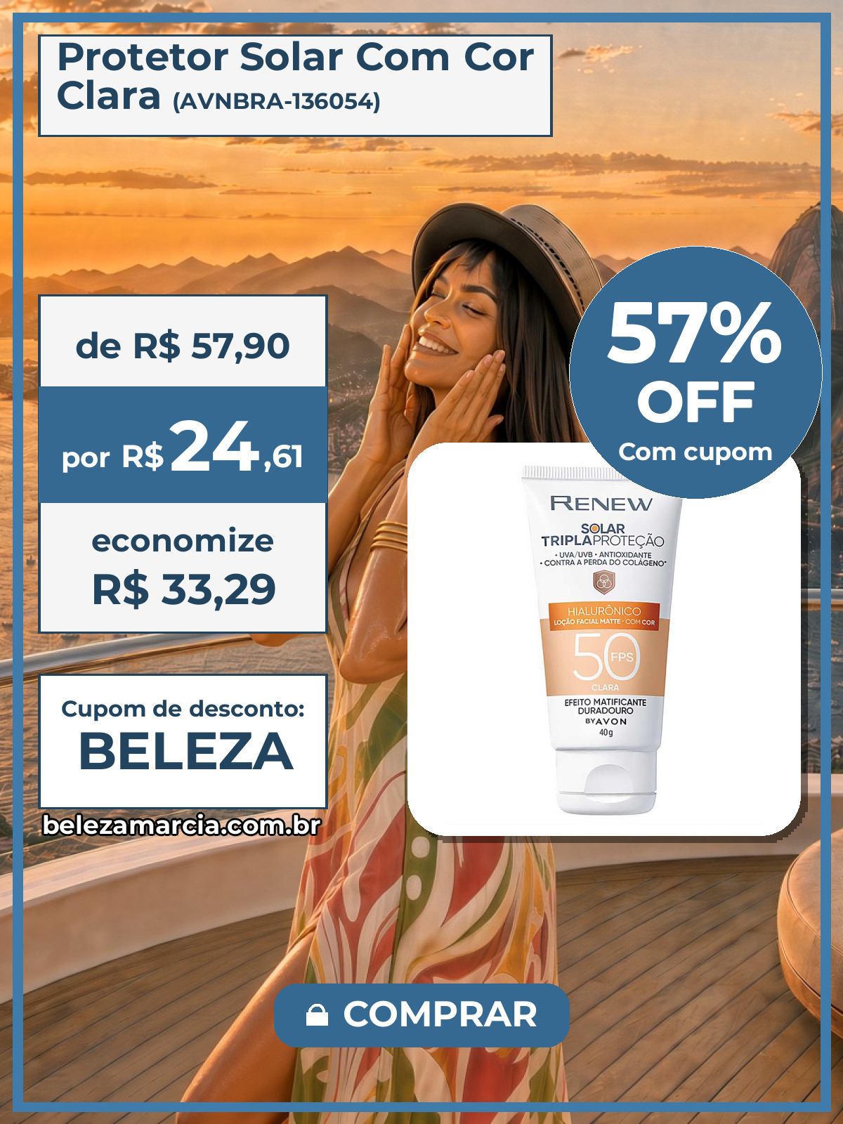 Protetor Solar Com Cor Clara