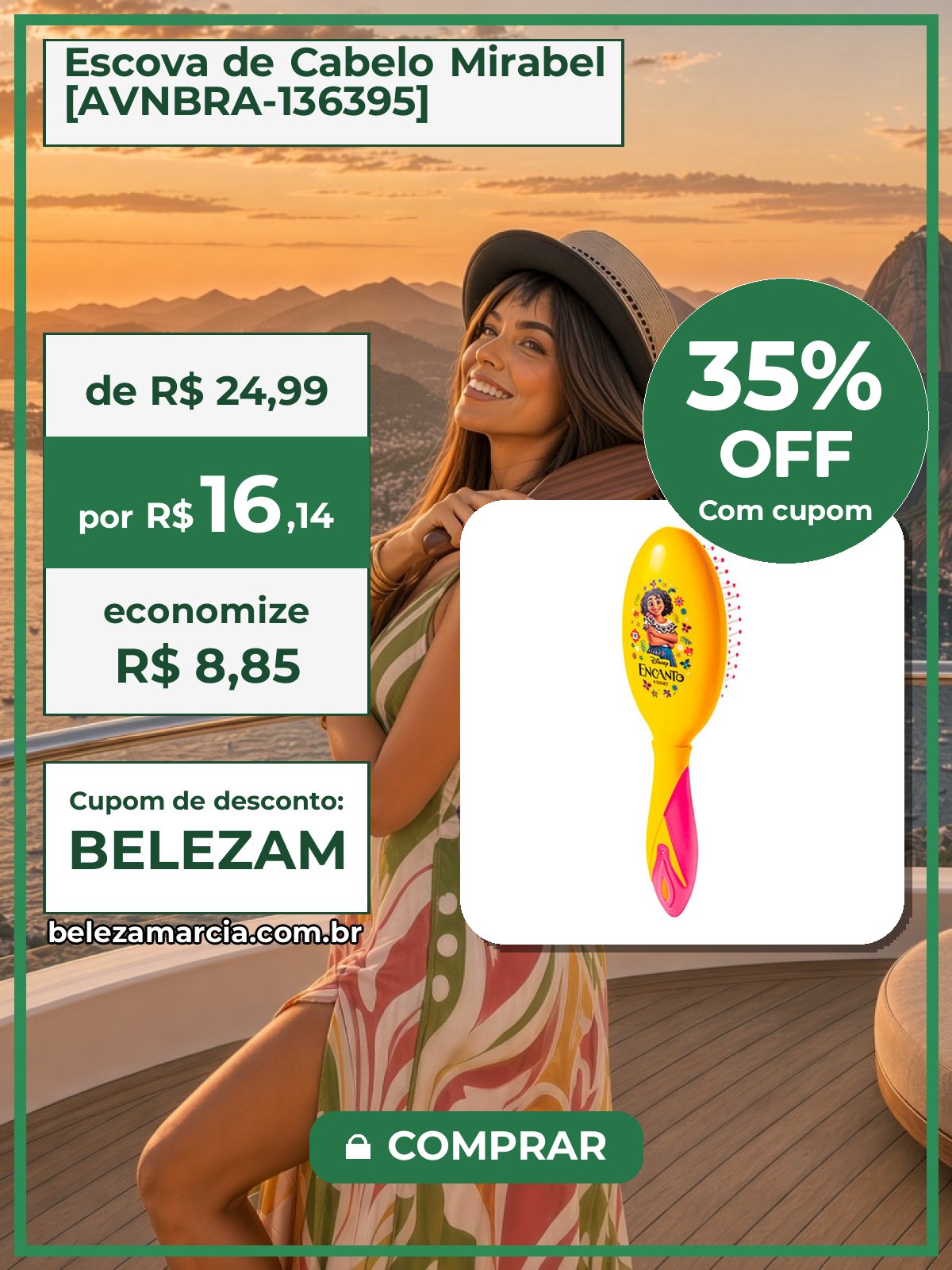 Escova de Cabelo Mirabel [AVNBRA-136395]