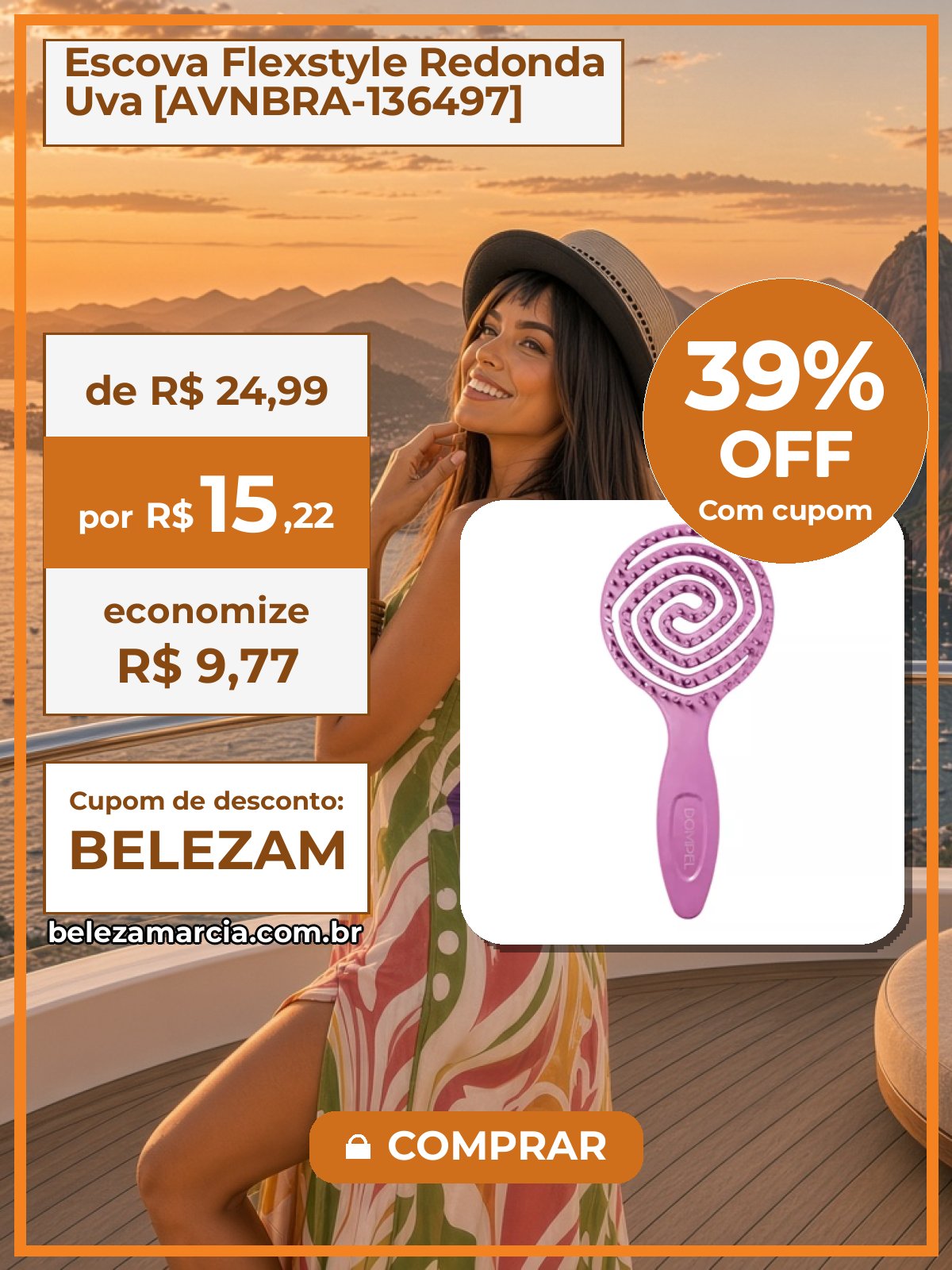 Escova Flexstyle Redonda Uva [AVNBRA-136497]