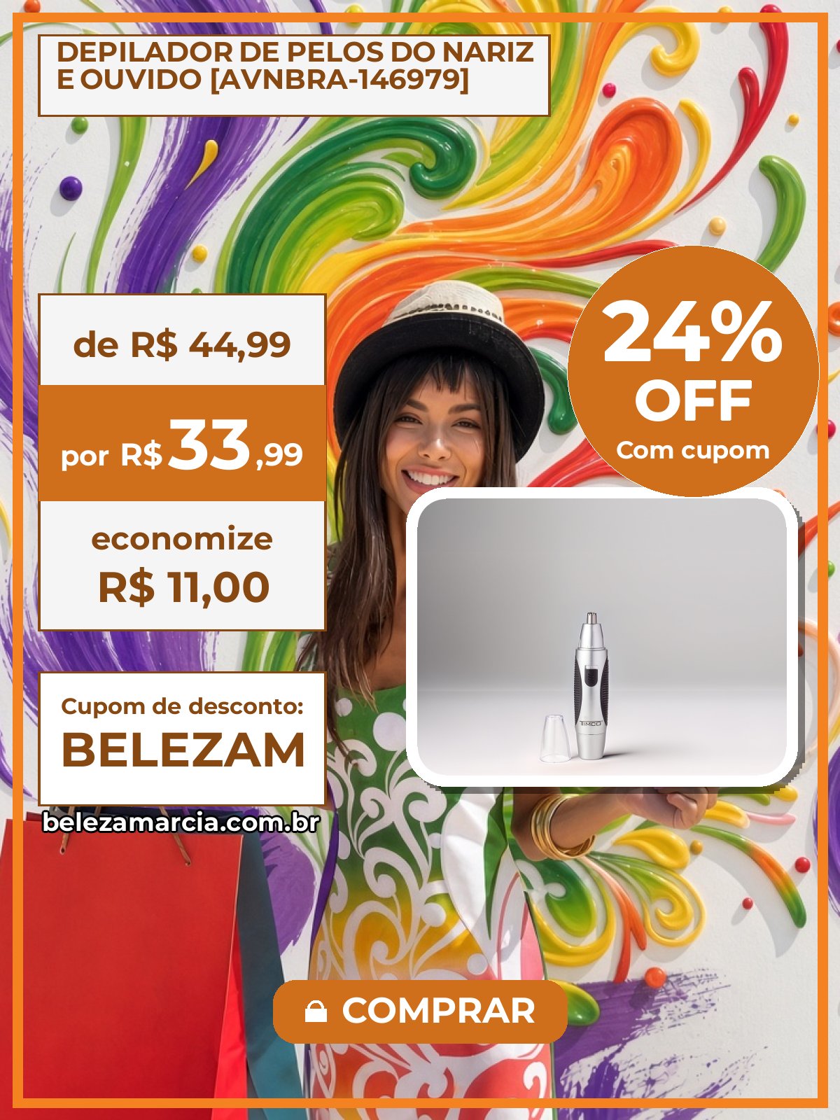 DEPILADOR DE PELOS DO NARIZ E OUVIDO [AVNBRA-146979]