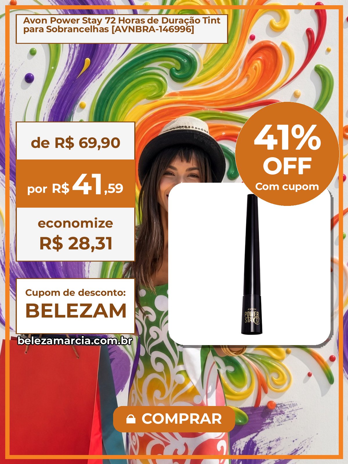Avon Power Stay 72 Horas de Duração Tint para Sobrancelhas [AVNBRA-146996]