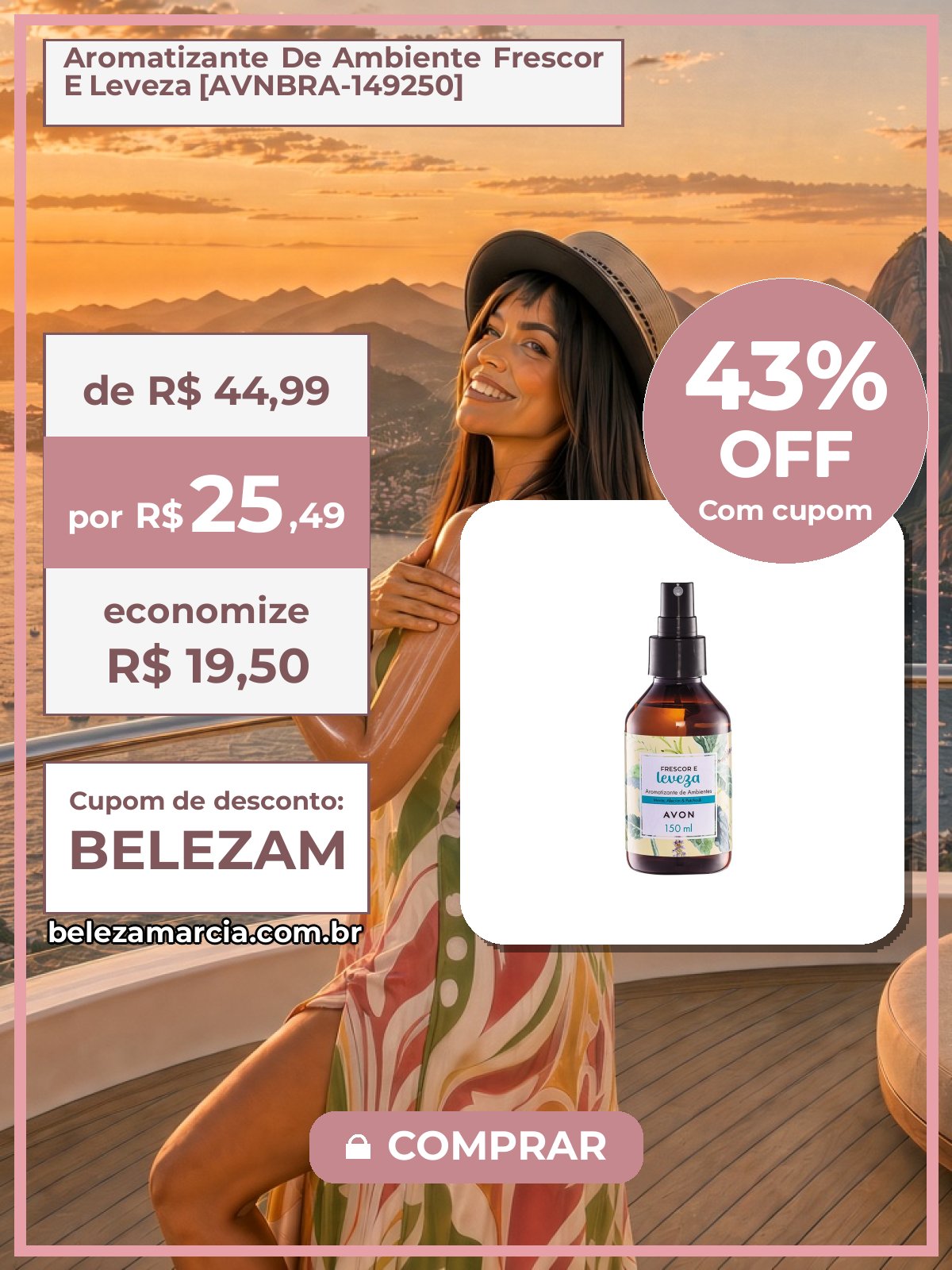 Aromatizante De Ambiente Frescor E Leveza [AVNBRA-149250]