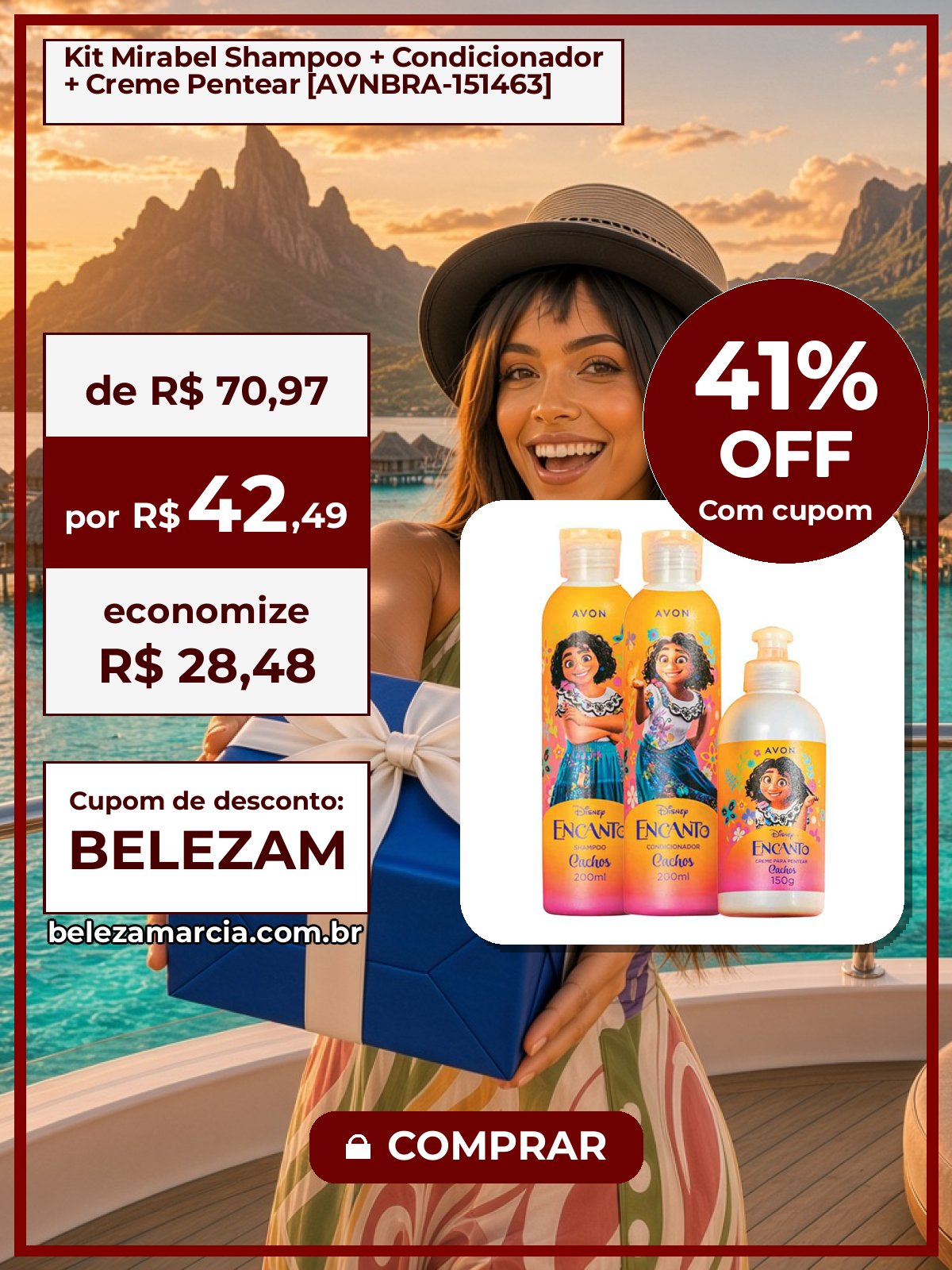 Kit Mirabel Shampoo + Condicionador + Creme Pentear [AVNBRA-151463]
