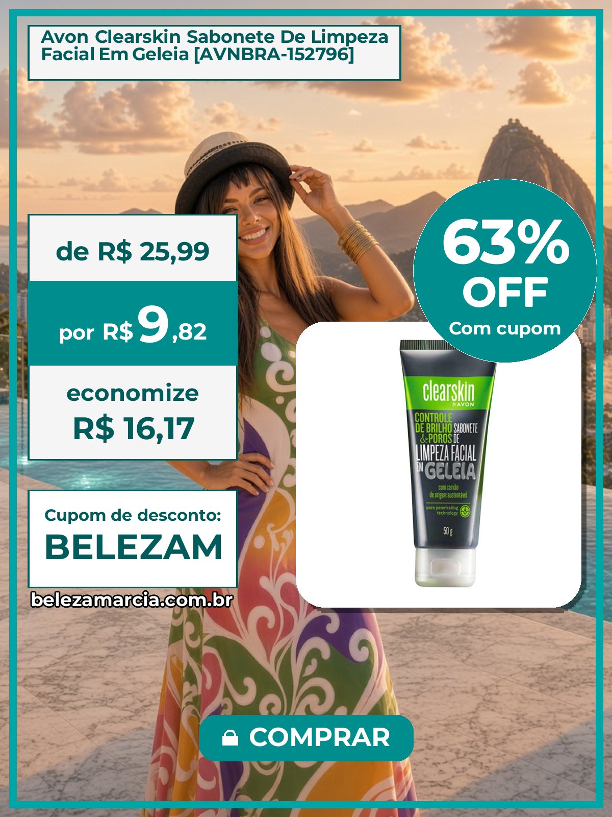 Avon Clearskin Sabonete De Limpeza Facial Em Geleia [AVNBRA-152796]
