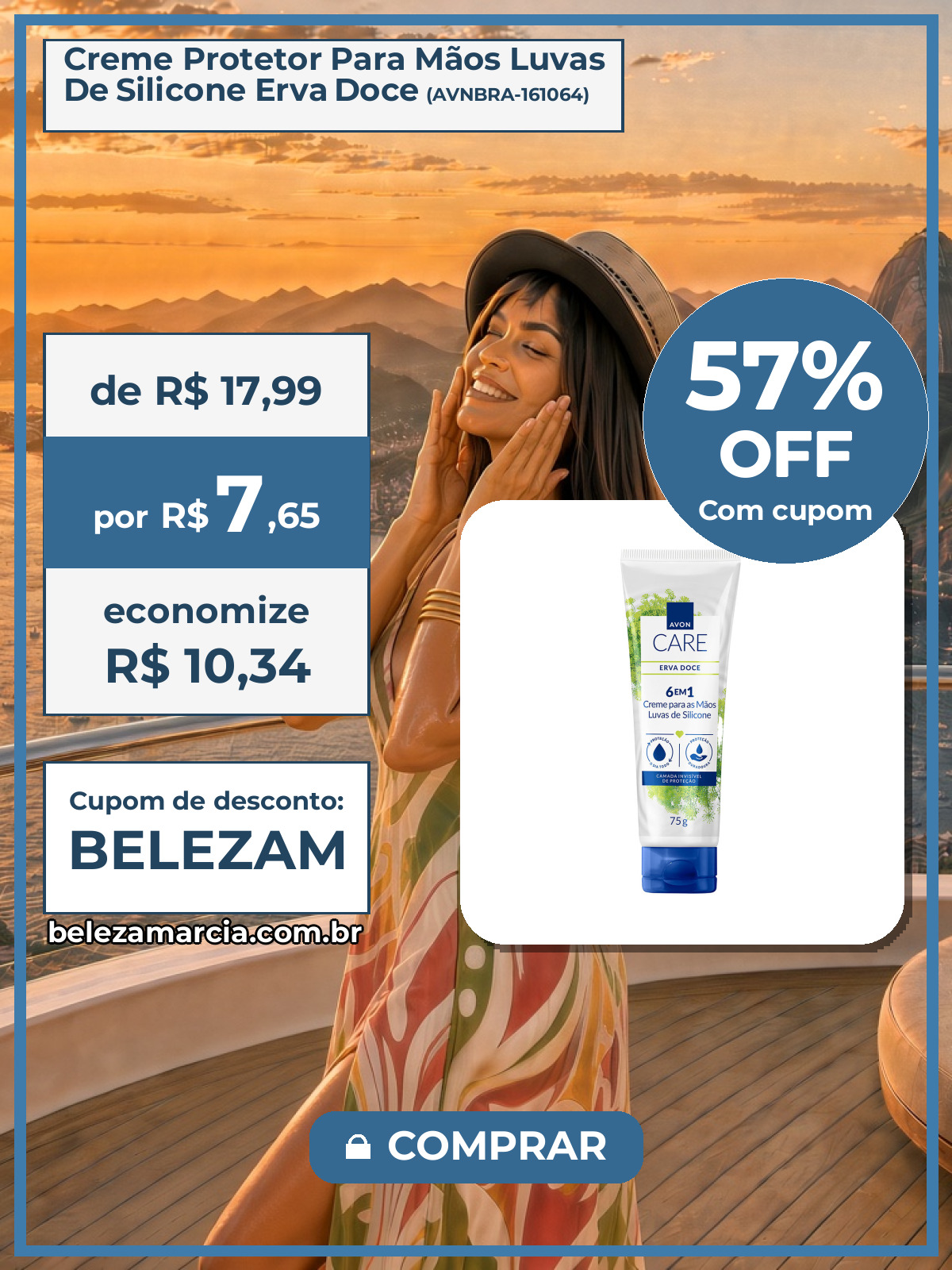Creme Protetor Para Mãos Luvas De Silicone Erva Doce