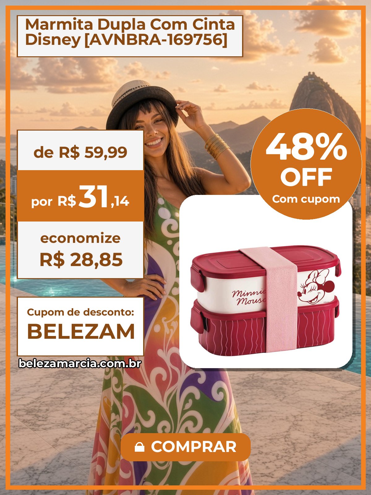 Marmita Dupla Com Cinta Disney [AVNBRA-169756]
