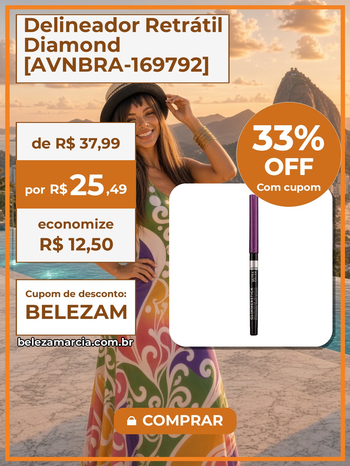Delineador Retrátil Diamond [AVNBRA-169792]
