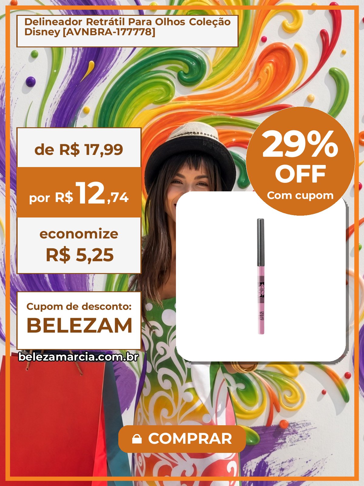 Delineador Retrátil Para Olhos Coleção Disney [AVNBRA-177778]