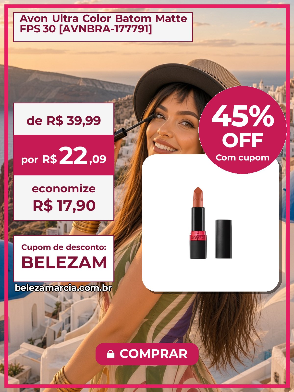Avon Ultra Color Batom Matte FPS 30 [AVNBRA-177791]