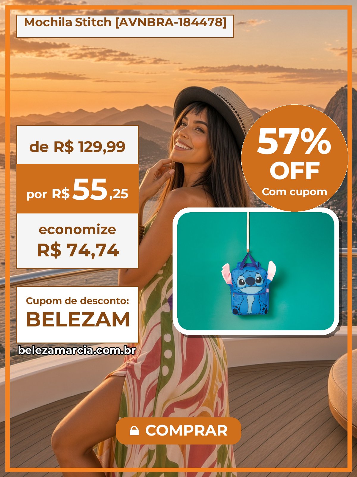 Mochila Stitch [AVNBRA-184478]