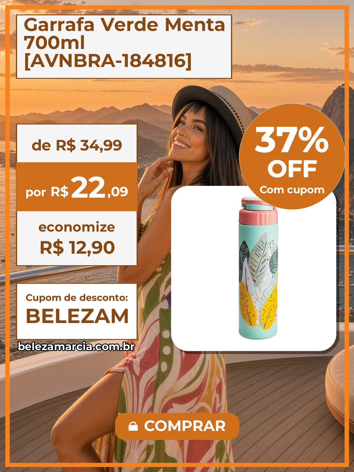 Garrafa Verde Menta 700ml [AVNBRA-184816]