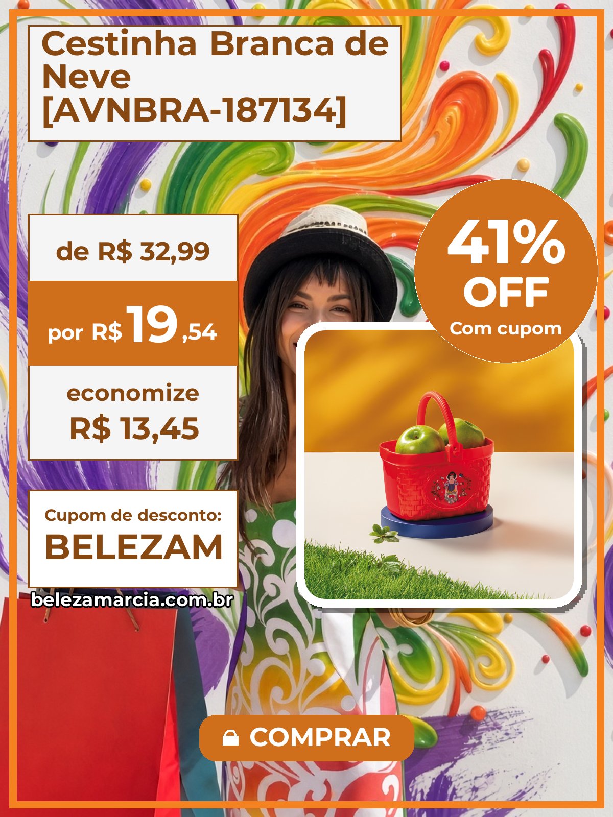 Cestinha Branca de Neve [AVNBRA-187134]