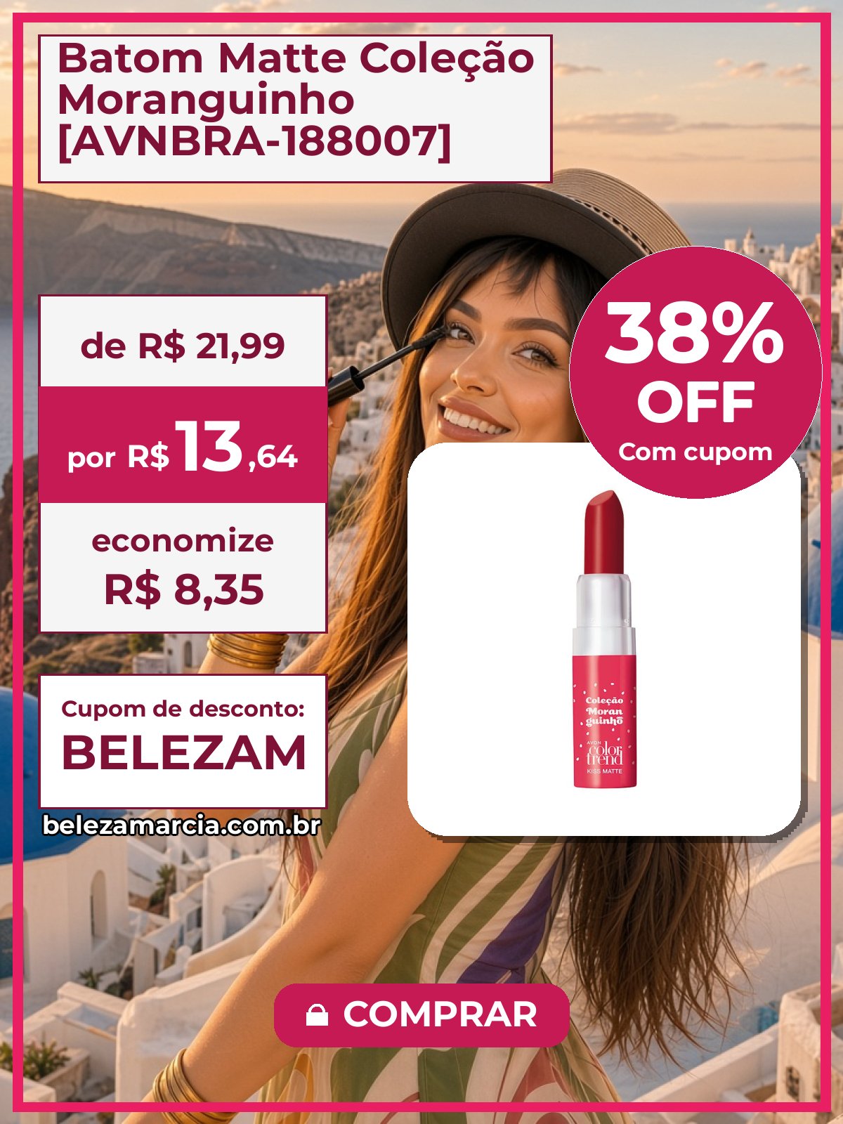 Batom Matte Coleção Moranguinho [AVNBRA-188007]