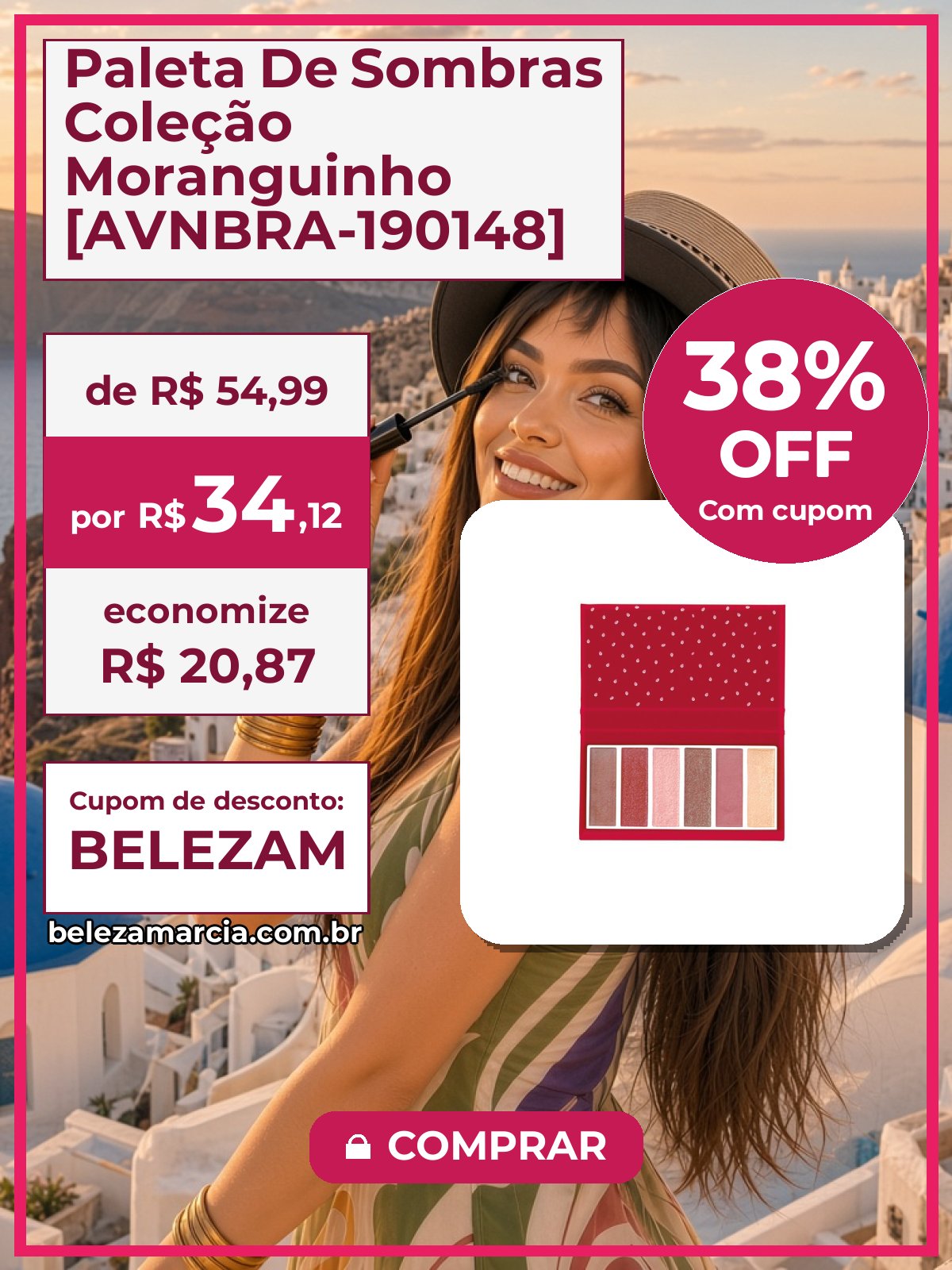 Paleta De Sombras Coleção Moranguinho [AVNBRA-190148]