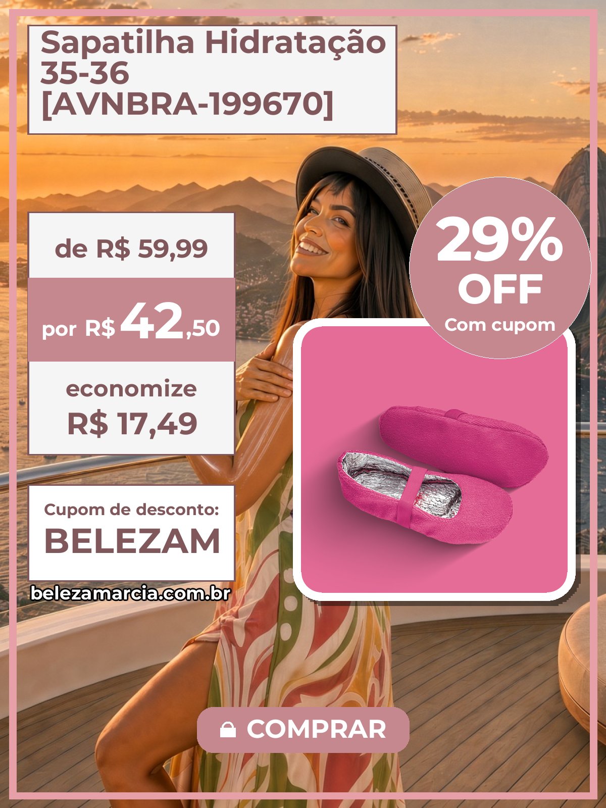 Sapatilha Hidratação 35-36 [AVNBRA-199670]