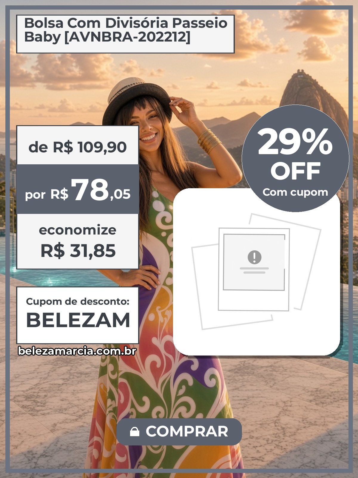 Bolsa Com Divisória Passeio Baby [AVNBRA-202212]