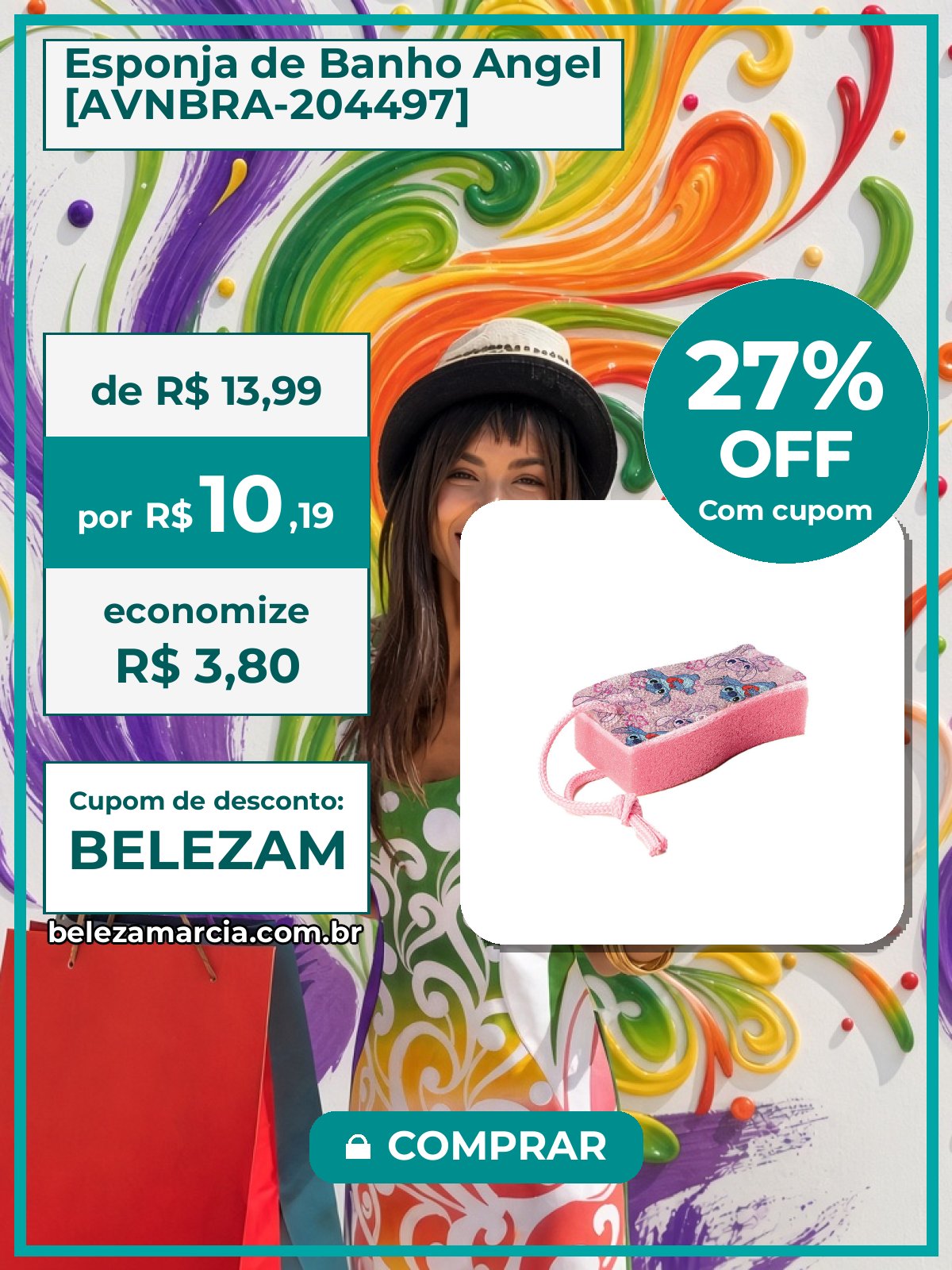 Esponja de Banho Angel [AVNBRA-204497]