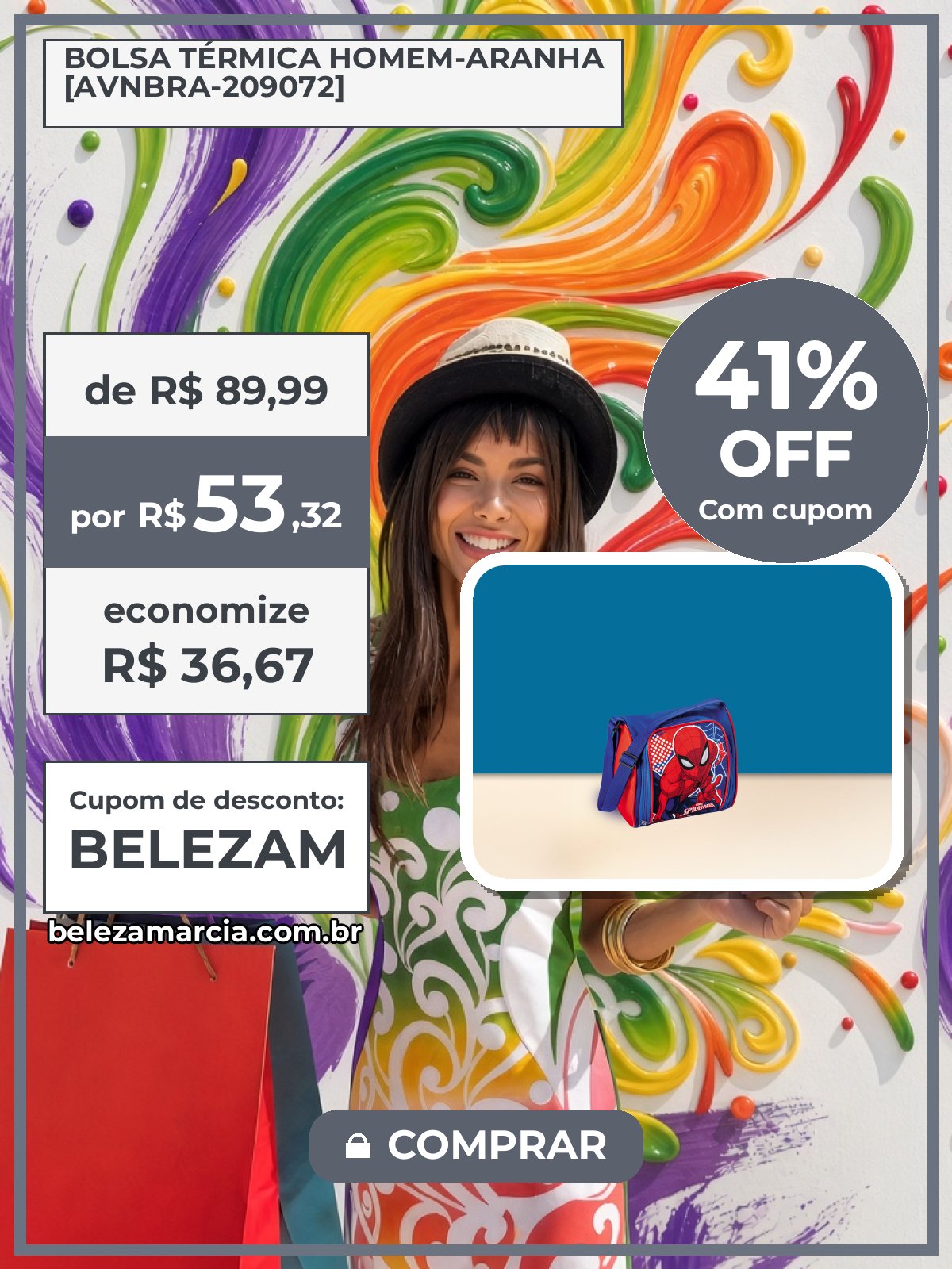 BOLSA TÉRMICA HOMEM-ARANHA [AVNBRA-209072]