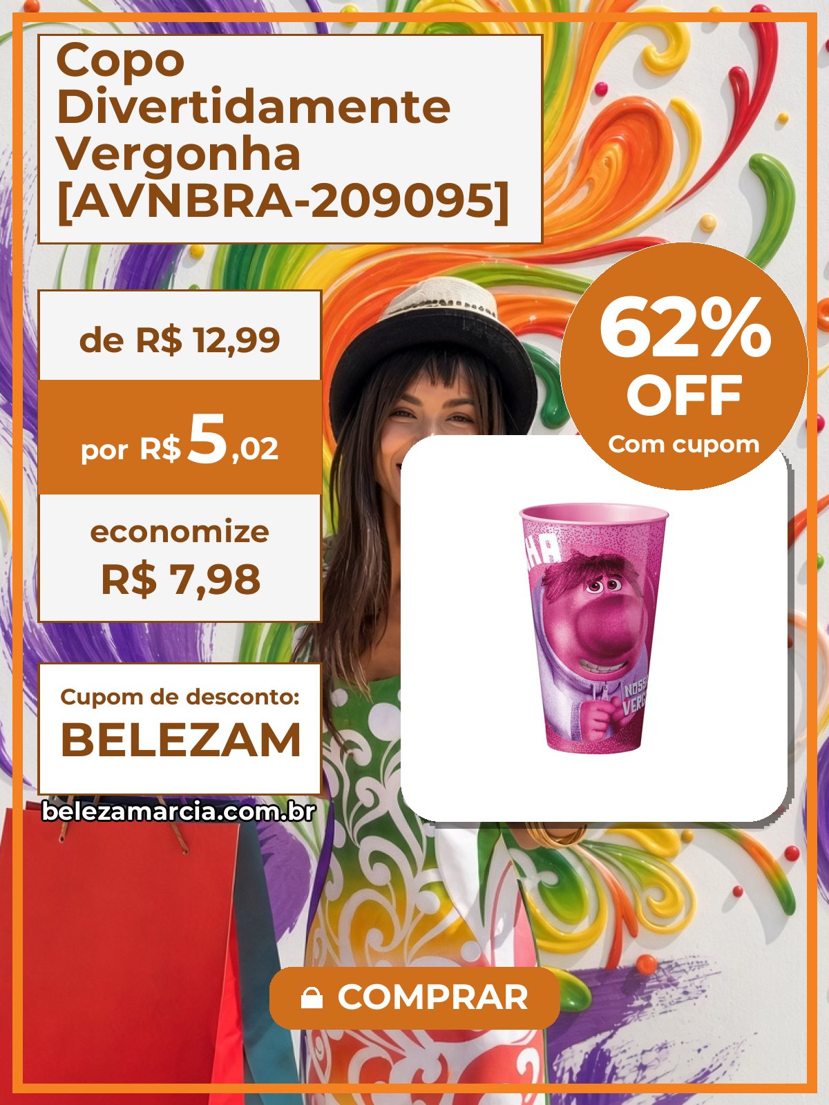 Copo Divertidamente Vergonha [AVNBRA-209095]