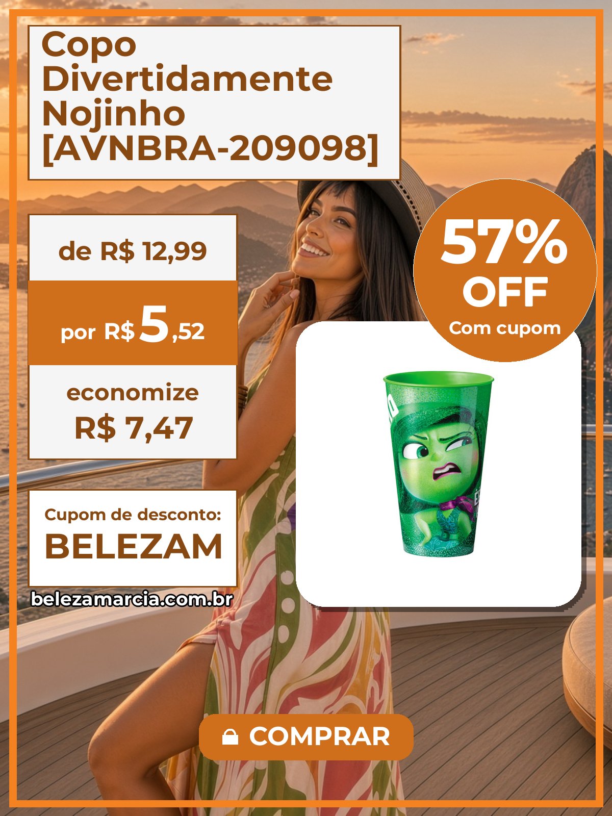 Copo Divertidamente Nojinho [AVNBRA-209098]