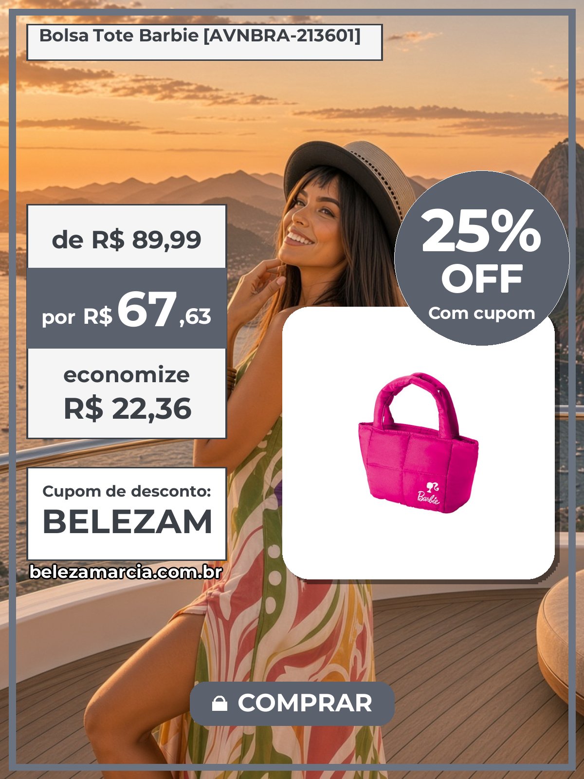 Bolsa Tote Barbie [AVNBRA-213601]