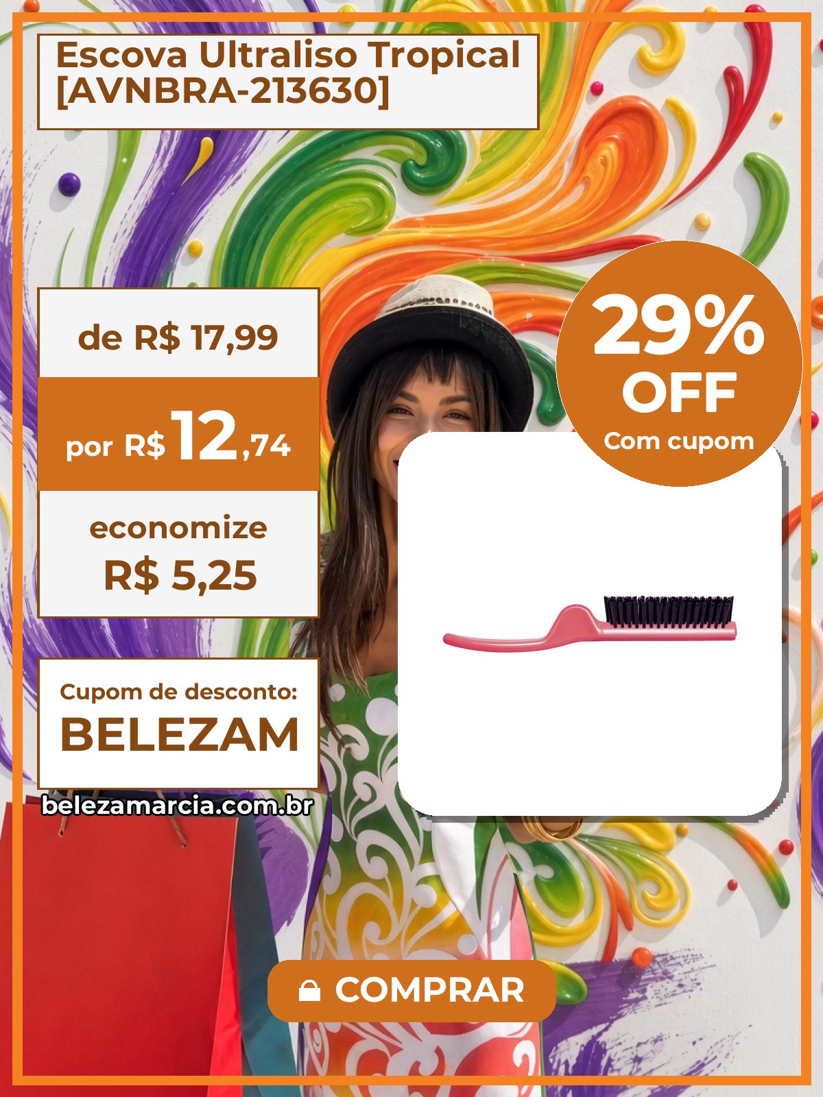 Escova Ultraliso Tropical [AVNBRA-213630]