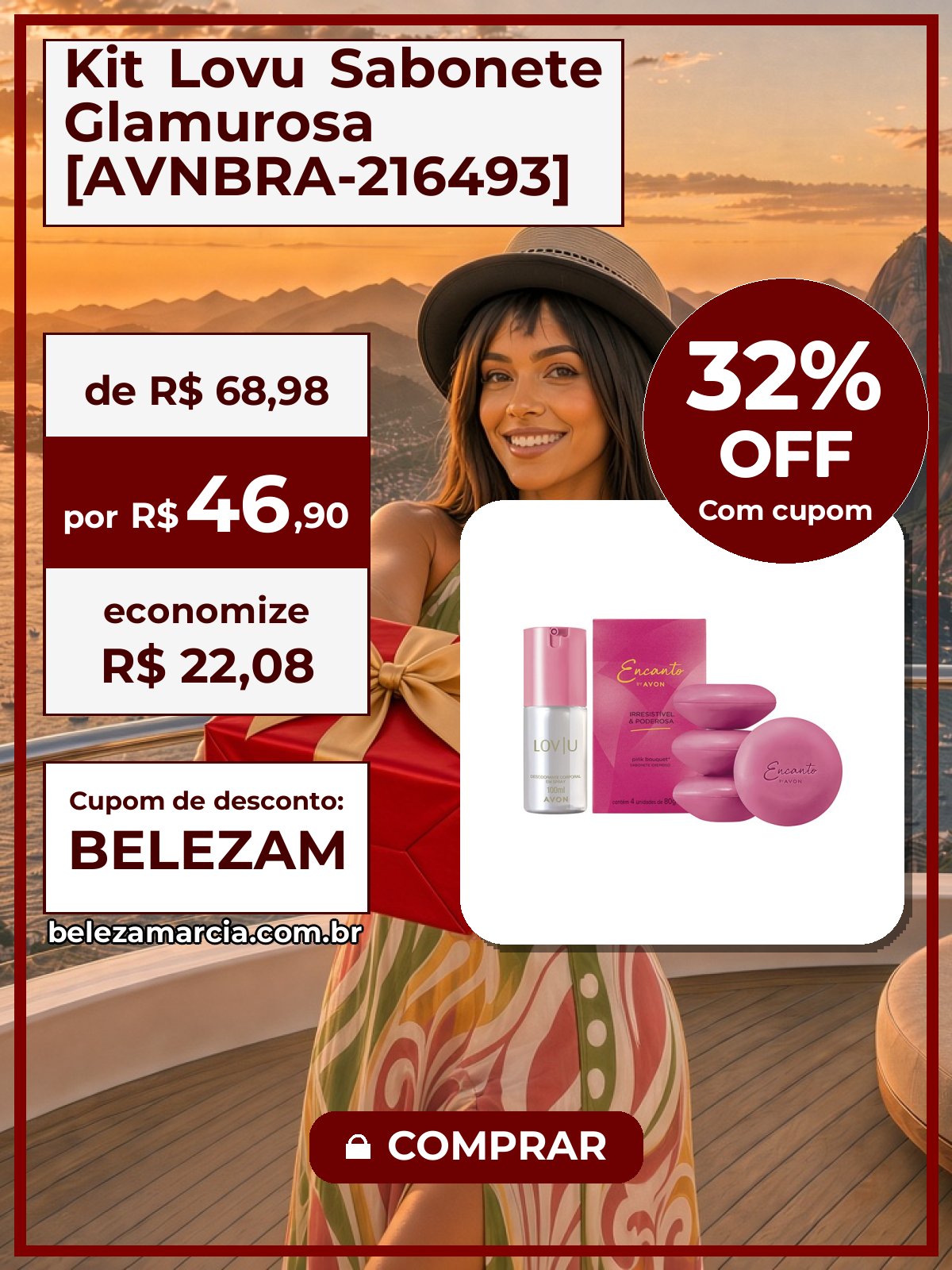 Kit Lovu Sabonete Glamurosa [AVNBRA-216493]