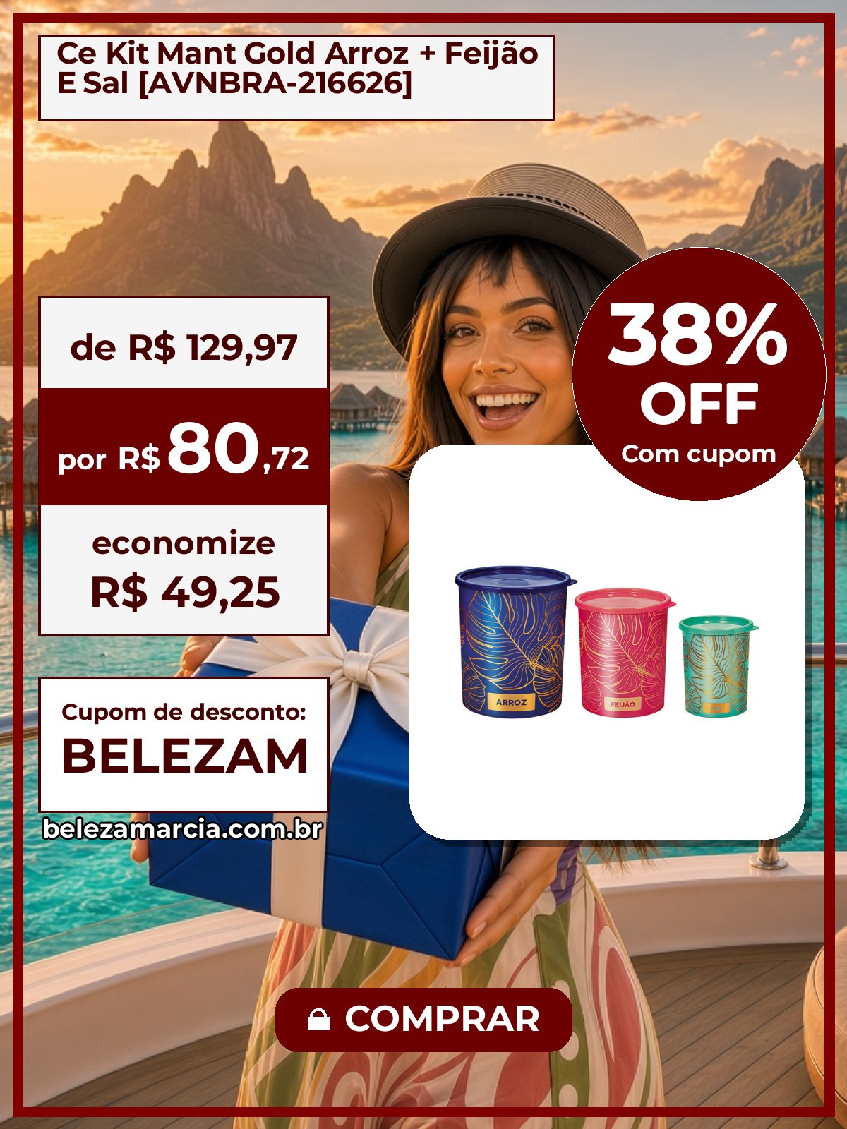 Ce Kit Mant Gold Arroz + Feijão E Sal [AVNBRA-216626]