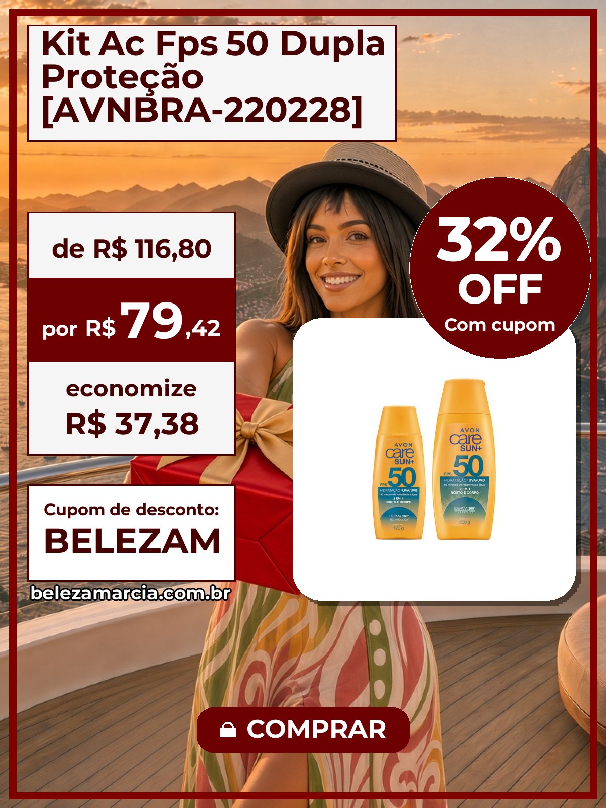 Kit Ac Fps 50 Dupla Proteção [AVNBRA-220228]